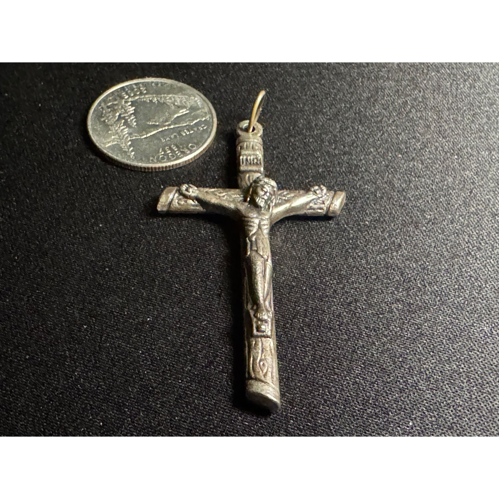 Other Vintage Silver Tone Crucifix INRI Pendant Size ONE SIZE - 3 Thumbnail