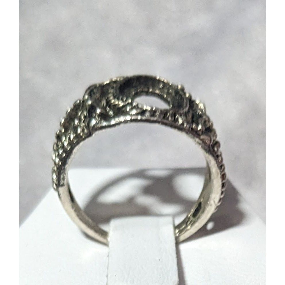 Other Floral Filigree Silver Tone Ring Setting Size 7 3/4 Size ONE SIZE - 12 Thumbnail