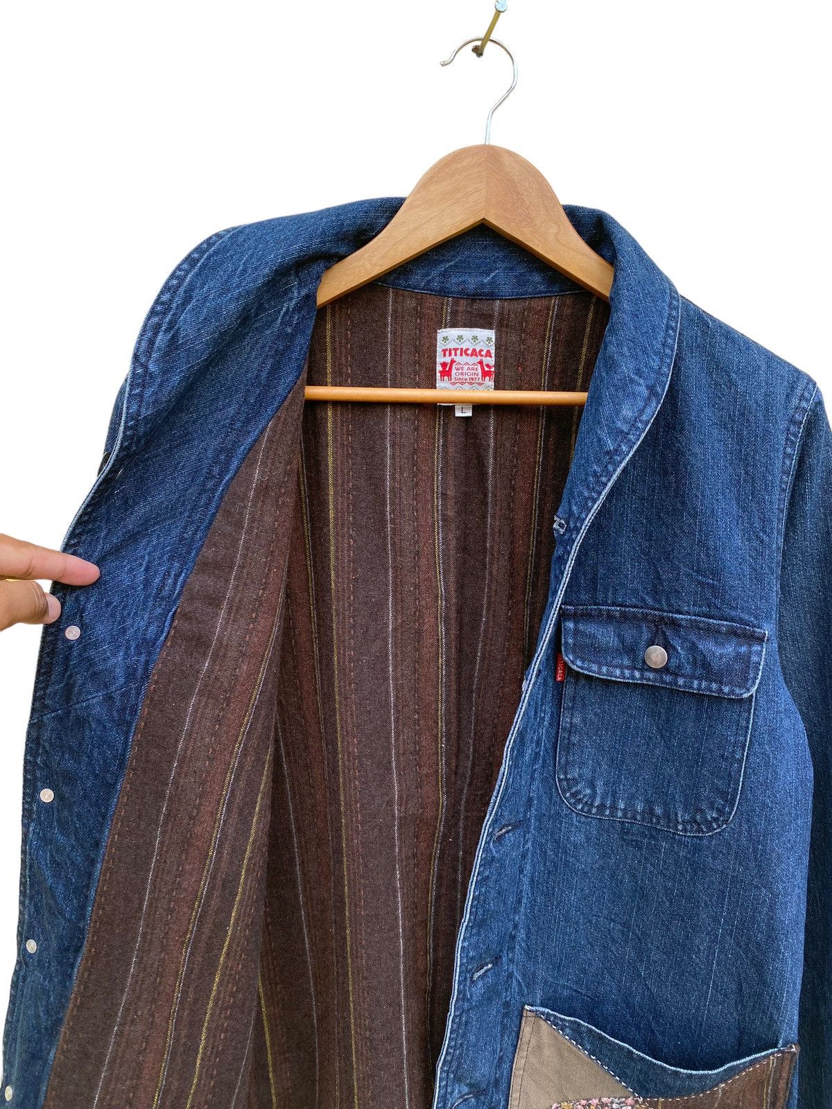 Japanese Brand Vintage titicaca patchwork sashiko boro design jacket Size US L / EU 52-54 / 3 - 3 Thumbnail