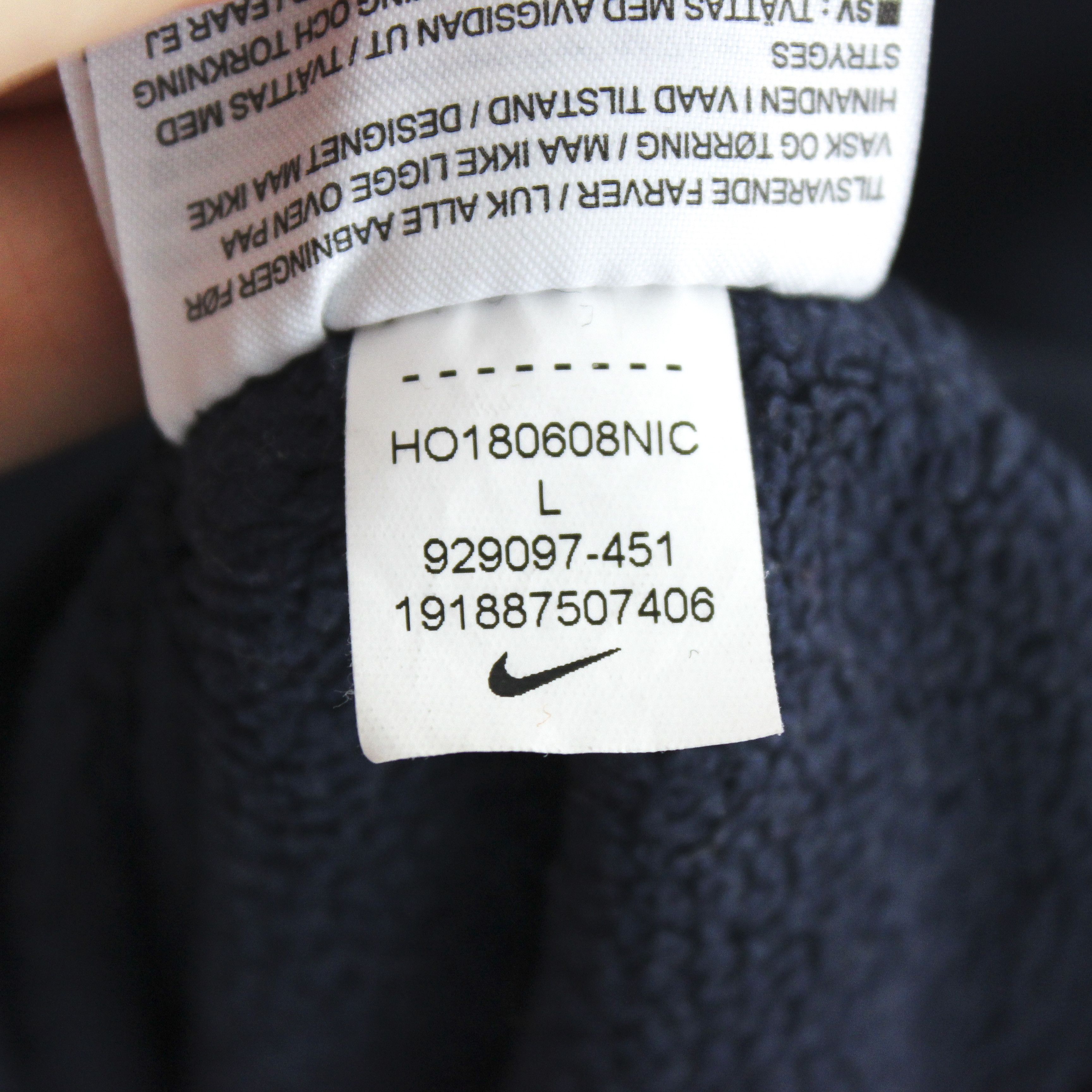 Nike Half Zip Borg Sweat In Navy L Fleece Jumper Pullover Size US L / EU 52-54 / 3 - 4 Thumbnail