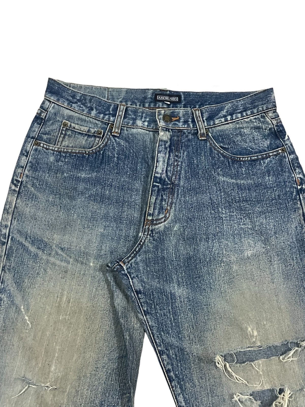 Hysteric Glamour Vintage Japanese Streetwear Ripped Baggy Mud Washed Jeans Size US 32 / EU 48 - 5 Thumbnail