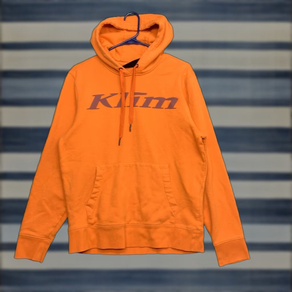 Vintage VINTAGE KLIM Hoodie Womens Small Orange Fleece Pullover Activewear Outdoor Graphic Print Size S / US 4 / IT 40 - 1 Thumbnail