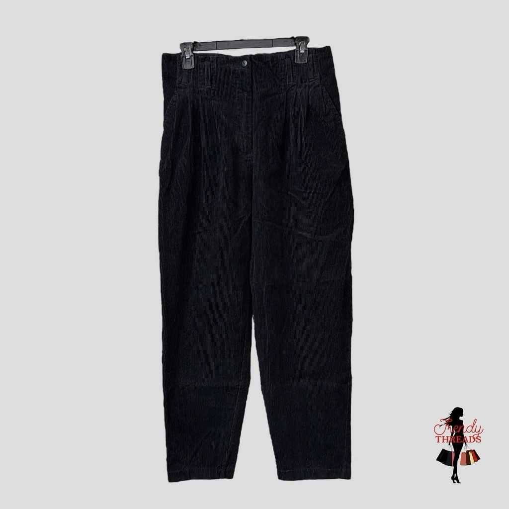 Vintage VTG 70s 80s SMALL MEDIUM Corduroy High Rise Tapered Wide Leg Size 32" / US 10 / IT 46 - 1 Thumbnail