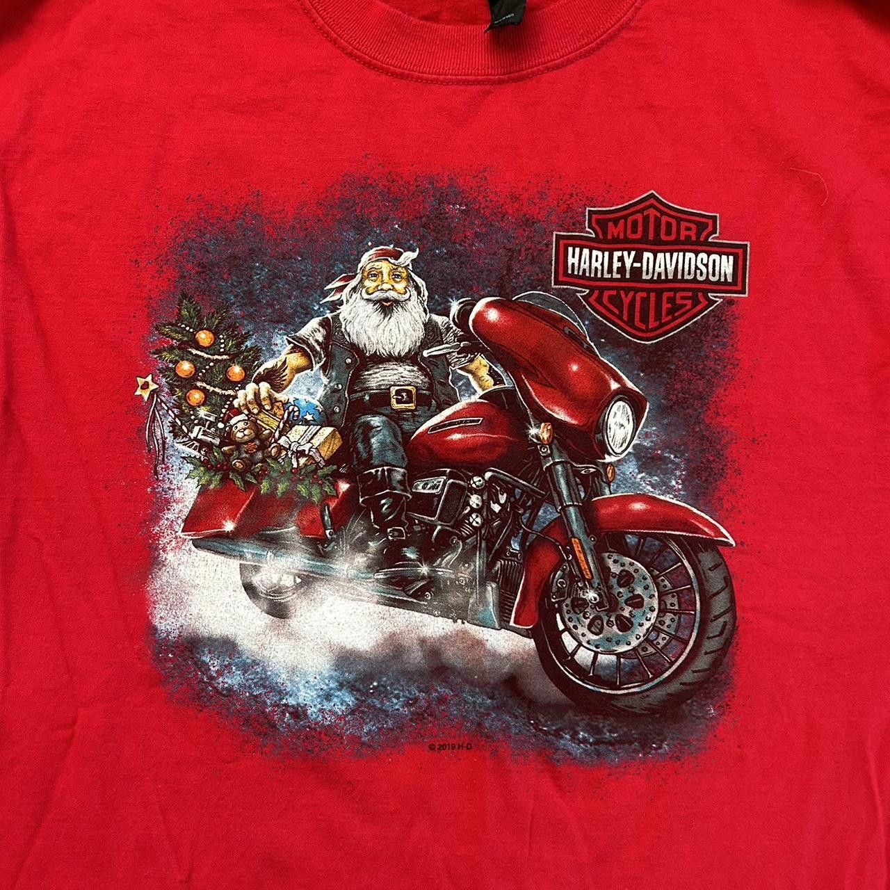 Harley Davidson Red Harley-Davidson Santa Christmas Graphic Long Sleeve Tee Size US L / EU 52-54 / 3 - 5 Thumbnail