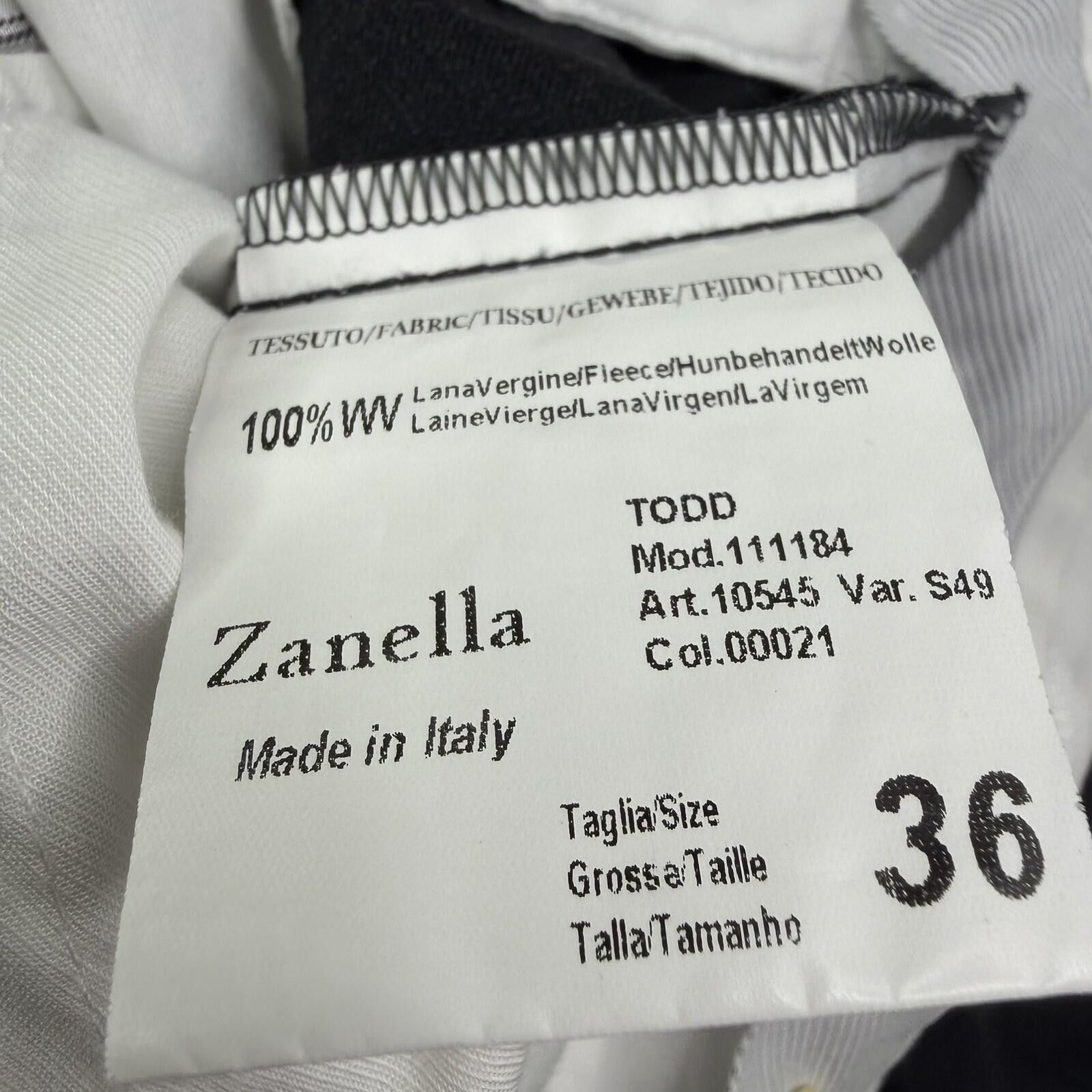 Zanella Zanella Todd Wool Dress Pants Gray Flat Front Men's 36x29 Size US 36 / EU 52 - 8 Thumbnail