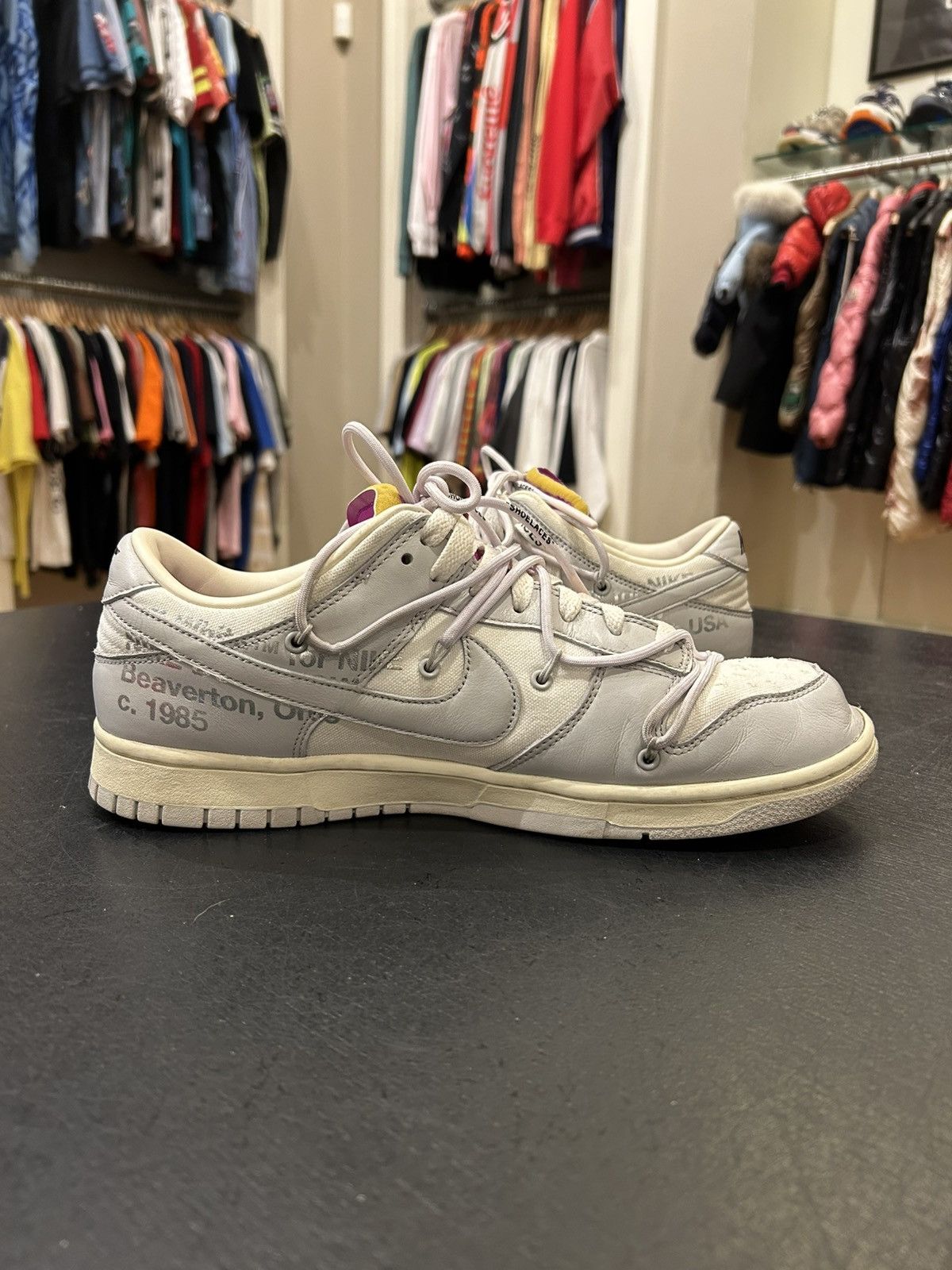 Nike × Off-White Nike Dunk Low x Off White Lot 3 Size US 11.5 / EU 44-45 - 3 Thumbnail