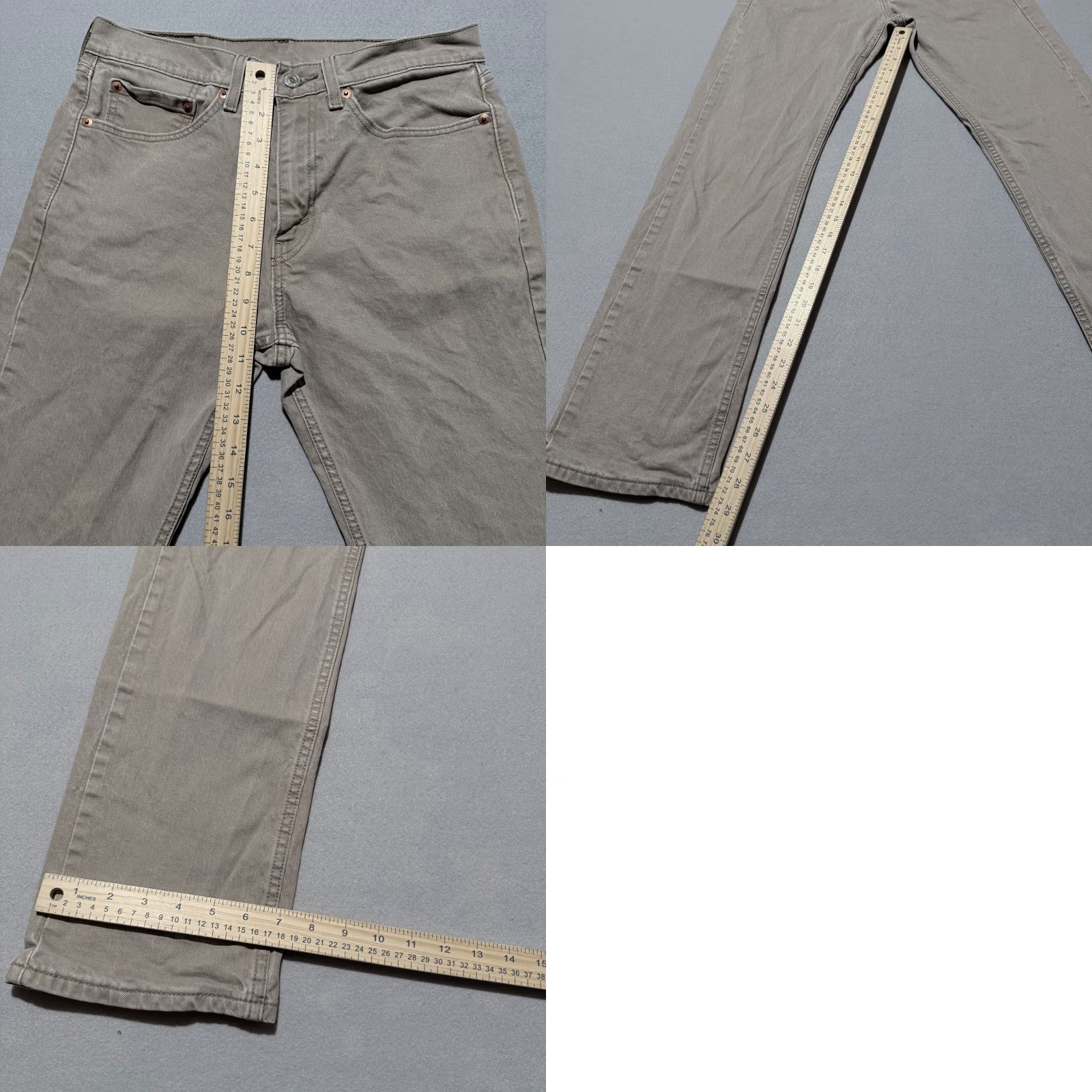Levi's Levi's 505 Jeans Men's Beige Denim Mid Rise Classic Pockets - 31X32 Size US 31 - 9 Thumbnail