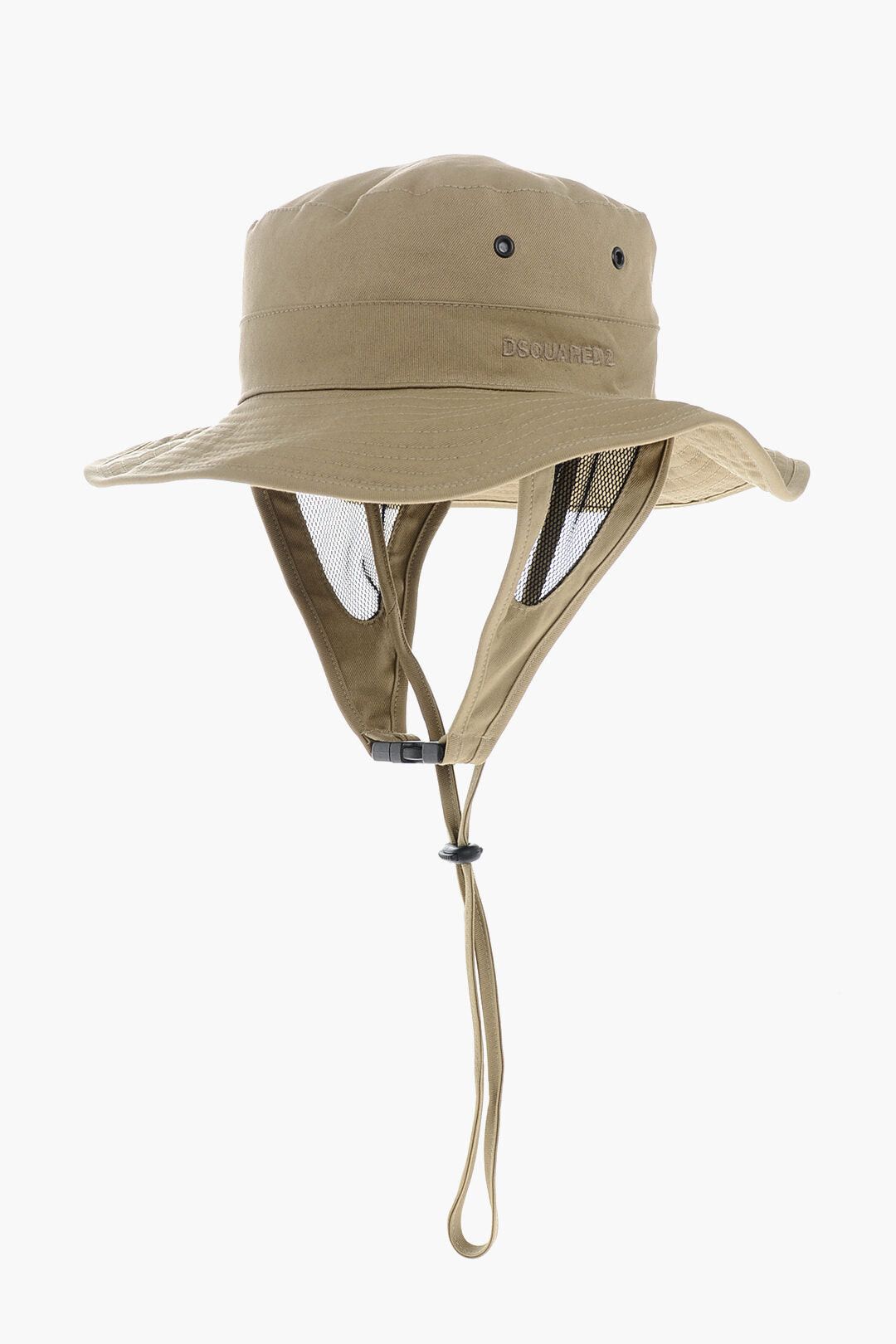 Dsquared2 Cotton Gabardine Bucket Hat with Drawstring Size ONE SIZE - 1 Thumbnail