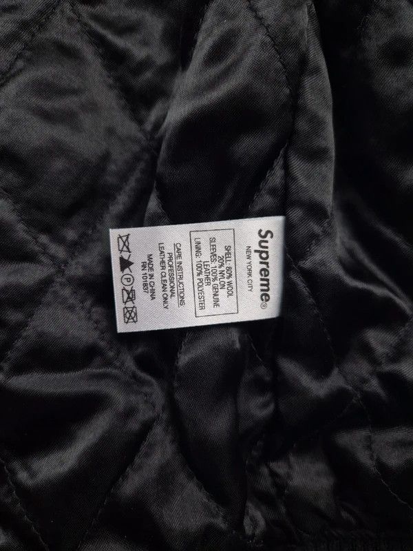 Supreme Supreme Men's Black Red Motion Logo Varsity Jacket Size M Size US M / EU 48-50 / 2 - 5 Thumbnail