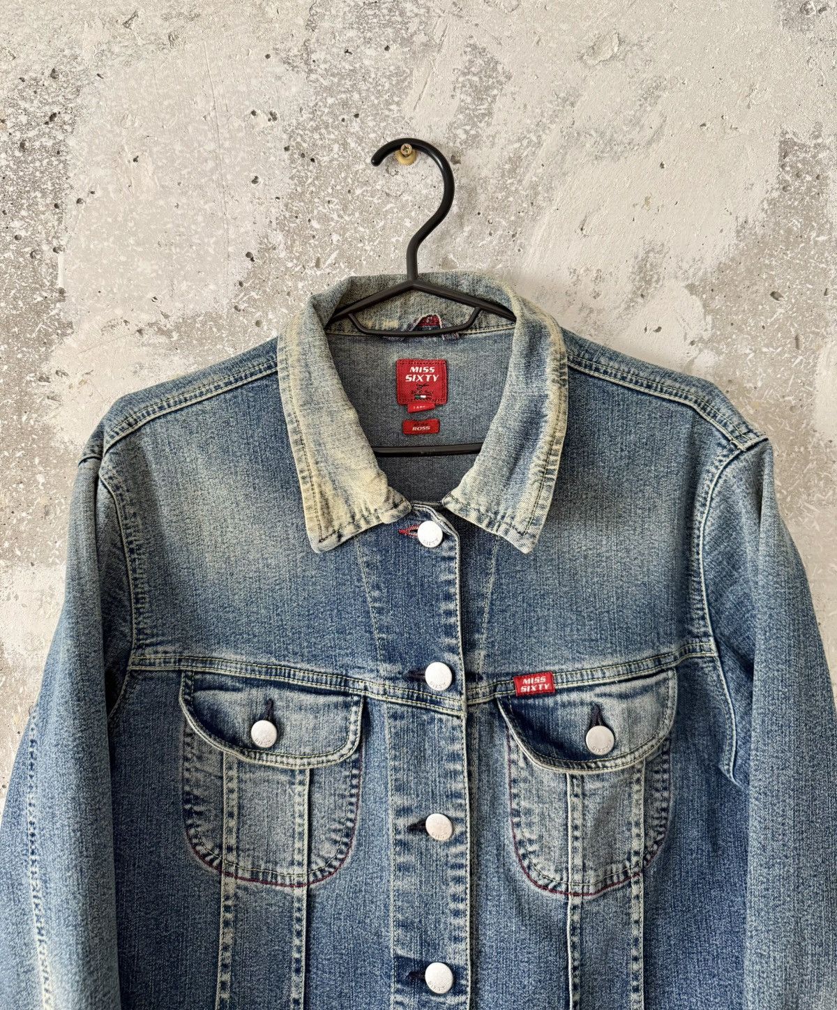Miss Sixty 00S Vintage Archive Miss Sixty Cropped Washed Blue Jacket Size L / US 10 / IT 46 - 4 Thumbnail
