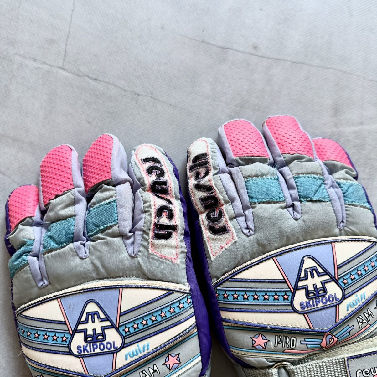 Vintage 80s Reusch Ski Pool Am Pro West Germany Snowboard Gloves Size ONE SIZE - 4 Thumbnail