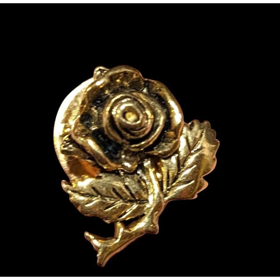 Other Jim Clift Design Gold Tone Rose Lapel Pin Size ONE SIZE - 2 Thumbnail