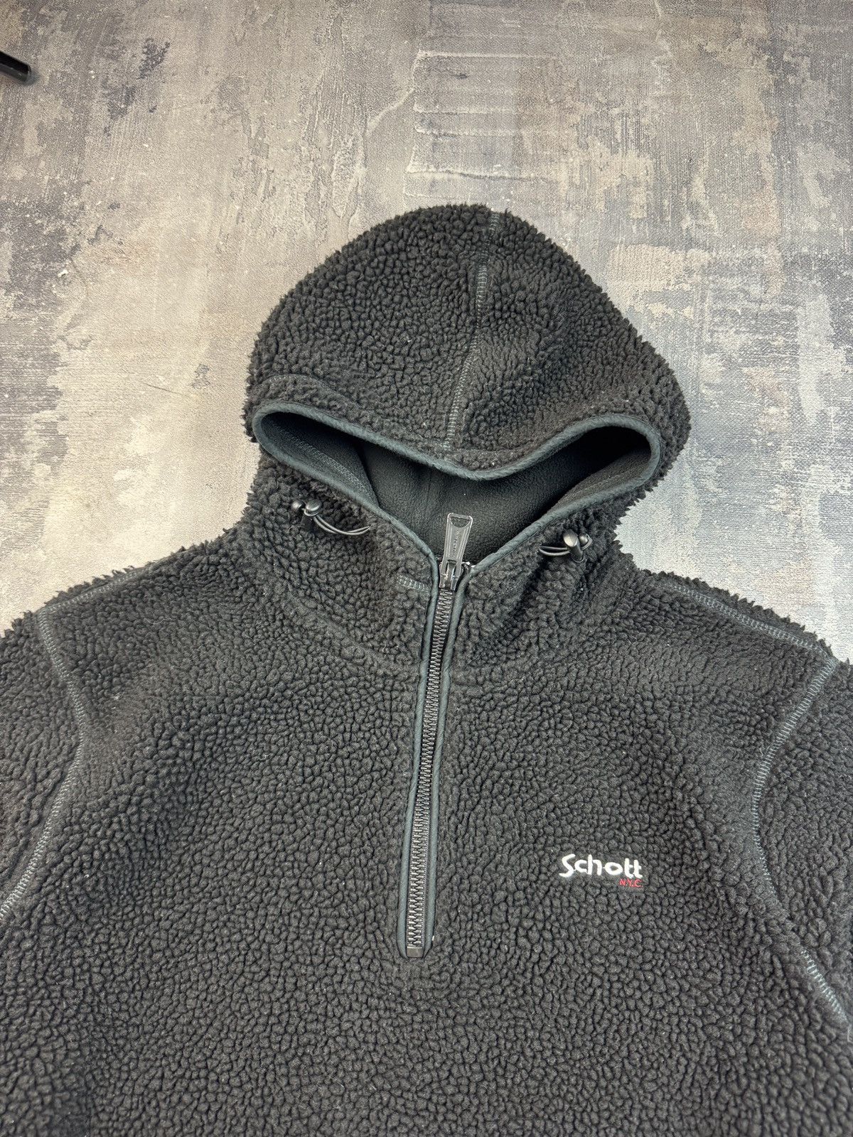 Schott Schott NYC Fleece Bomber Jacket Vintage Size US L / EU 52-54 / 3 - 3 Thumbnail