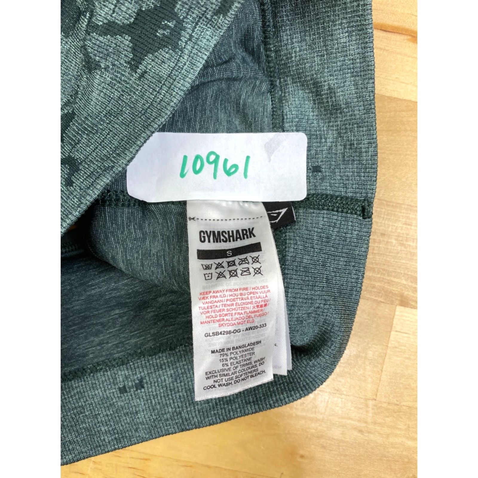Gymshark GymShark Racerback Sports Bra Womens S Green Activewear Training 10961 Size ONE SIZE - 3 Thumbnail