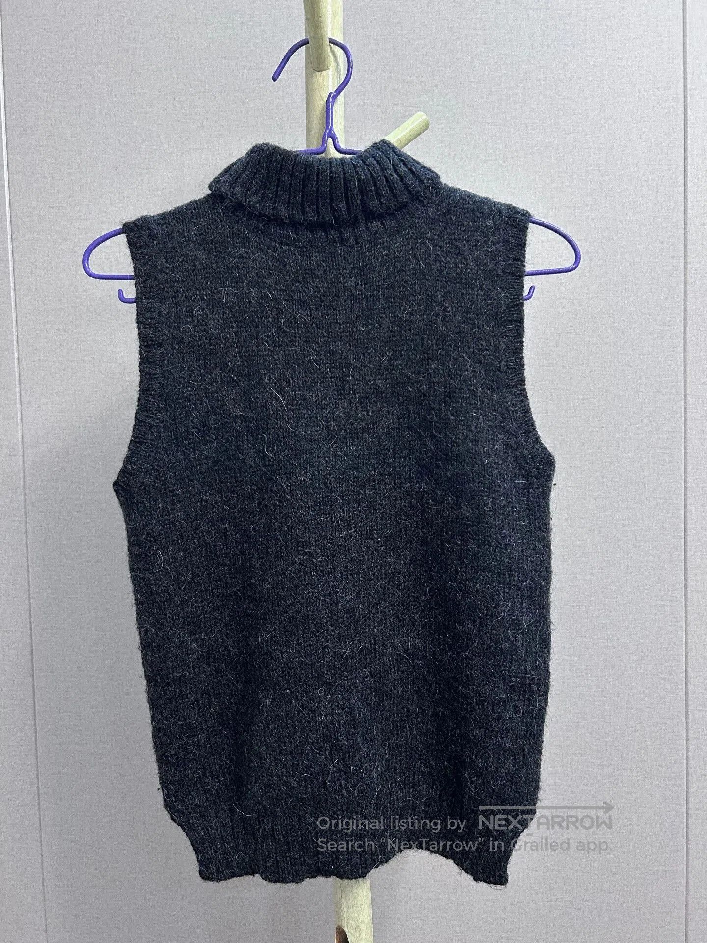 45rpm Wool Blend Knitted Vest with Button. Size M / US 6-8 / IT 42-44 - 3 Thumbnail