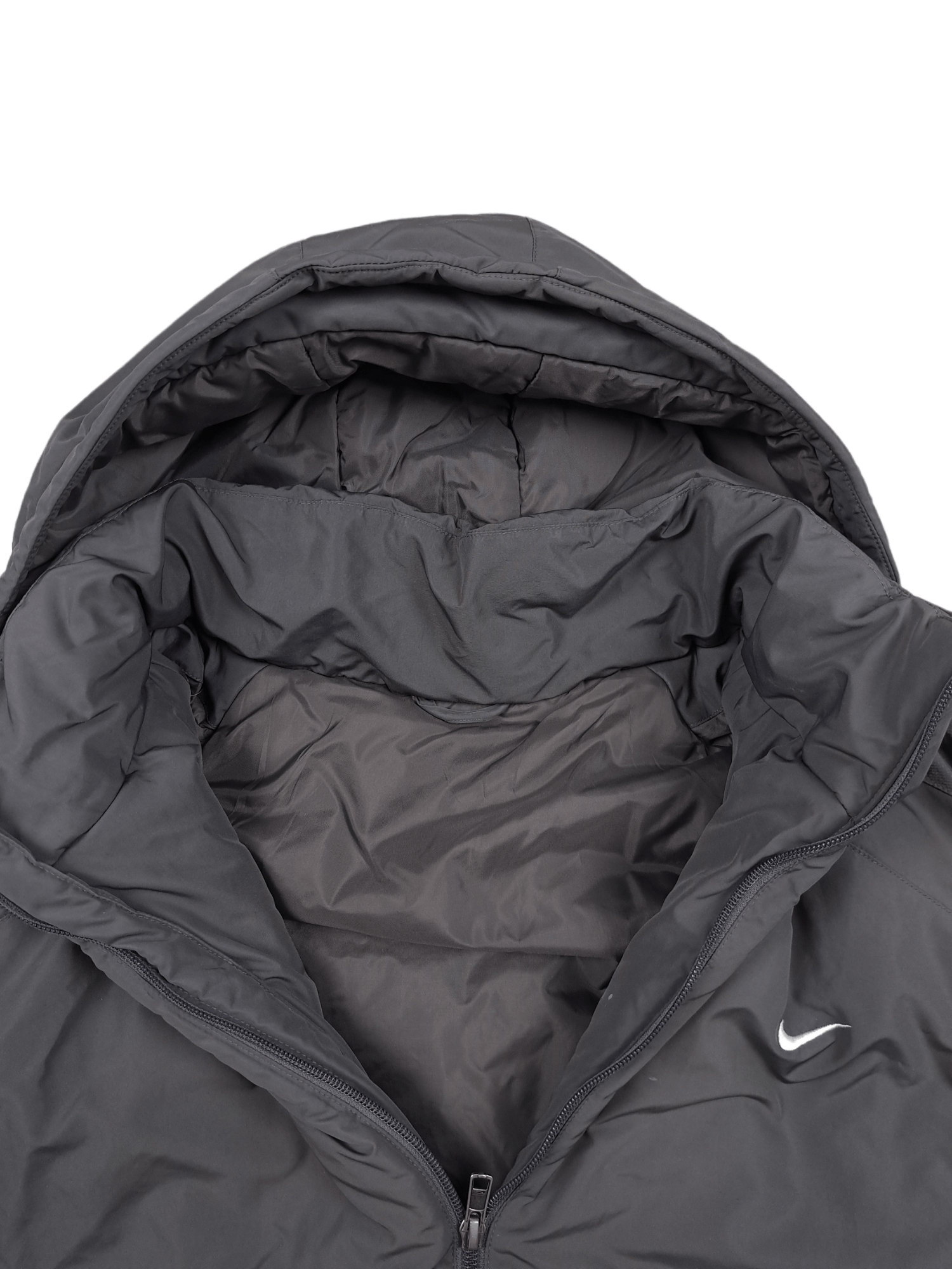 Nike × Vintage 💎 00's Y2K Vintage Nike Grey Puffer Winter Jacket Bomber Size US XXL / EU 58 / 5 - 6 Thumbnail