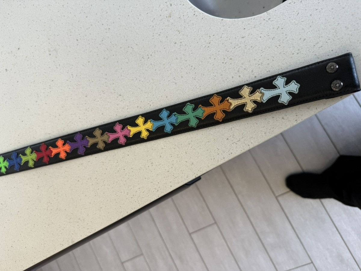 Chrome Hearts Multicolor Rainbow Cross Strap Size 38 - 20 Thumbnail
