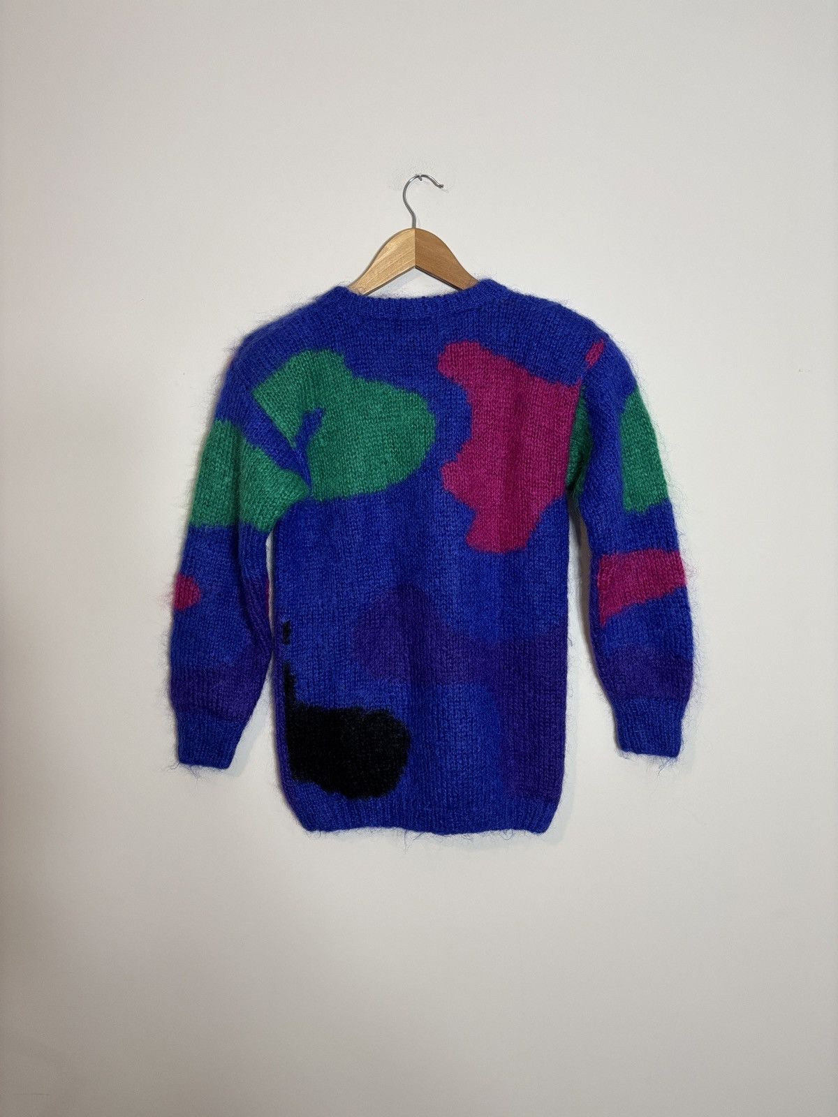 Nordstrom Vintage Nordstrom Neon Swirl Mohair Sweater Size XS / US 0-2 / IT 36-38 - 4 Thumbnail