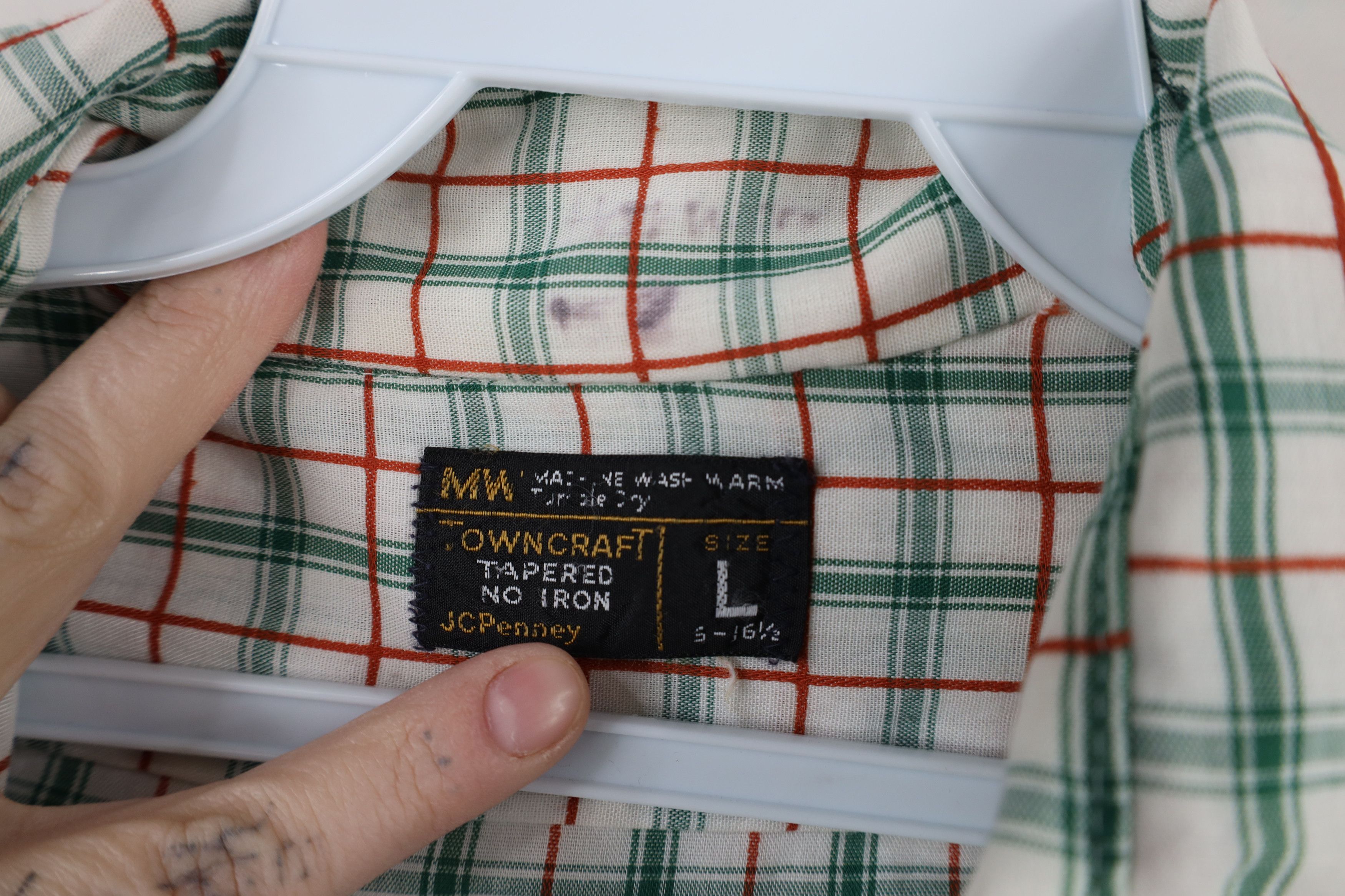 Vintage Vintage 60s 70s Streetwear Collared Button Shirt Plaid USA Size US L / EU 52-54 / 3 - 5 Thumbnail