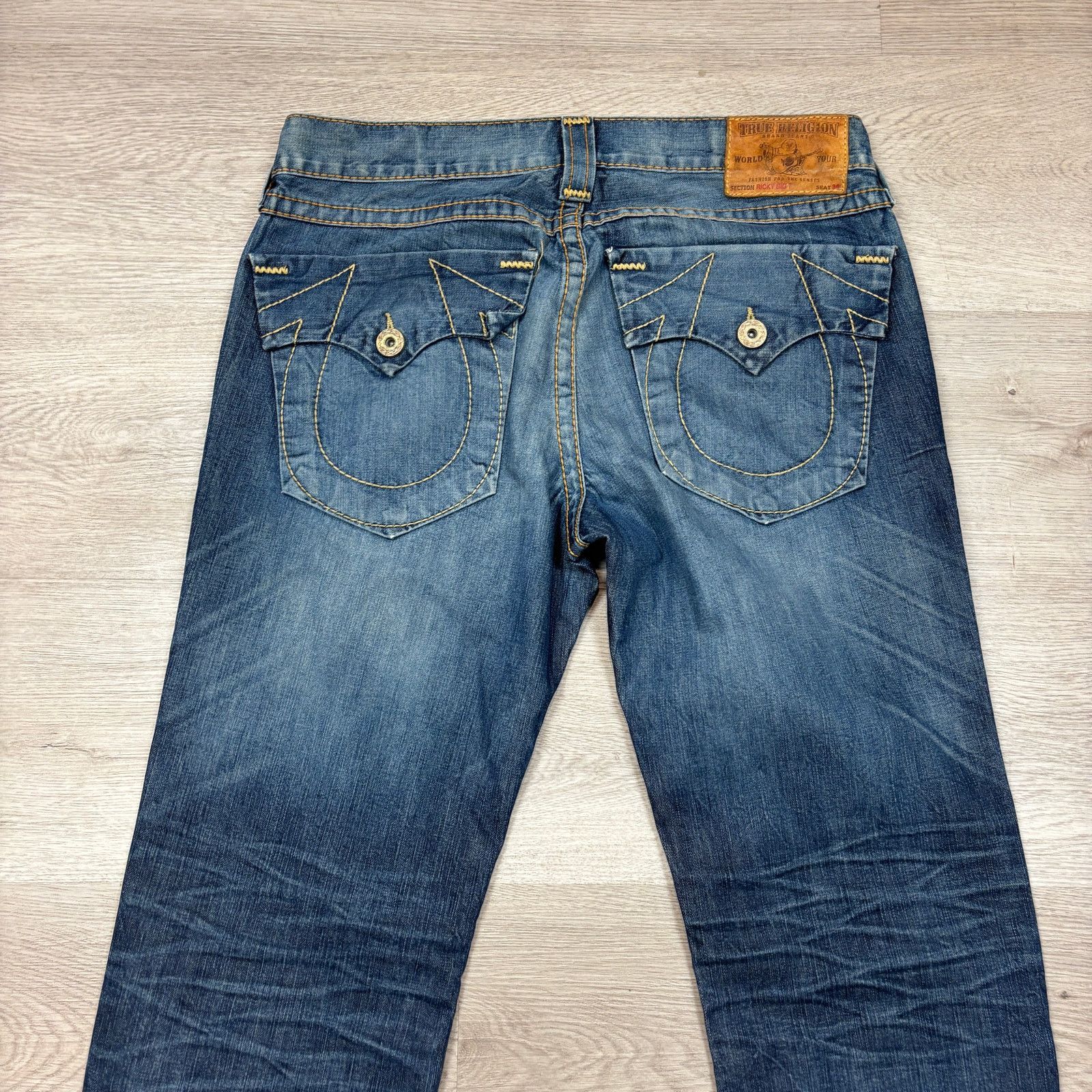 True Religion True Religion Ricky Big T Straight Leg Jeans Mens 40x35 READ Size US 40 / EU 56 - 3 Thumbnail