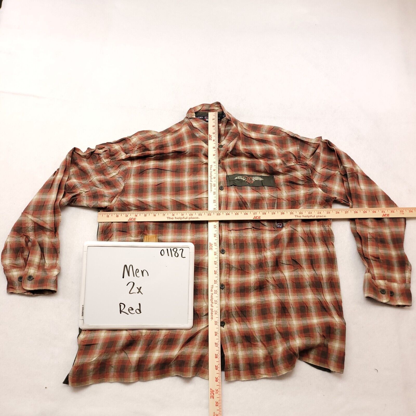 Bugle Boy Bugle Boy Jean Company Button Up Shirt Adult Men Size 2X Red Size US XXL / EU 58 / 5 - 7 Thumbnail