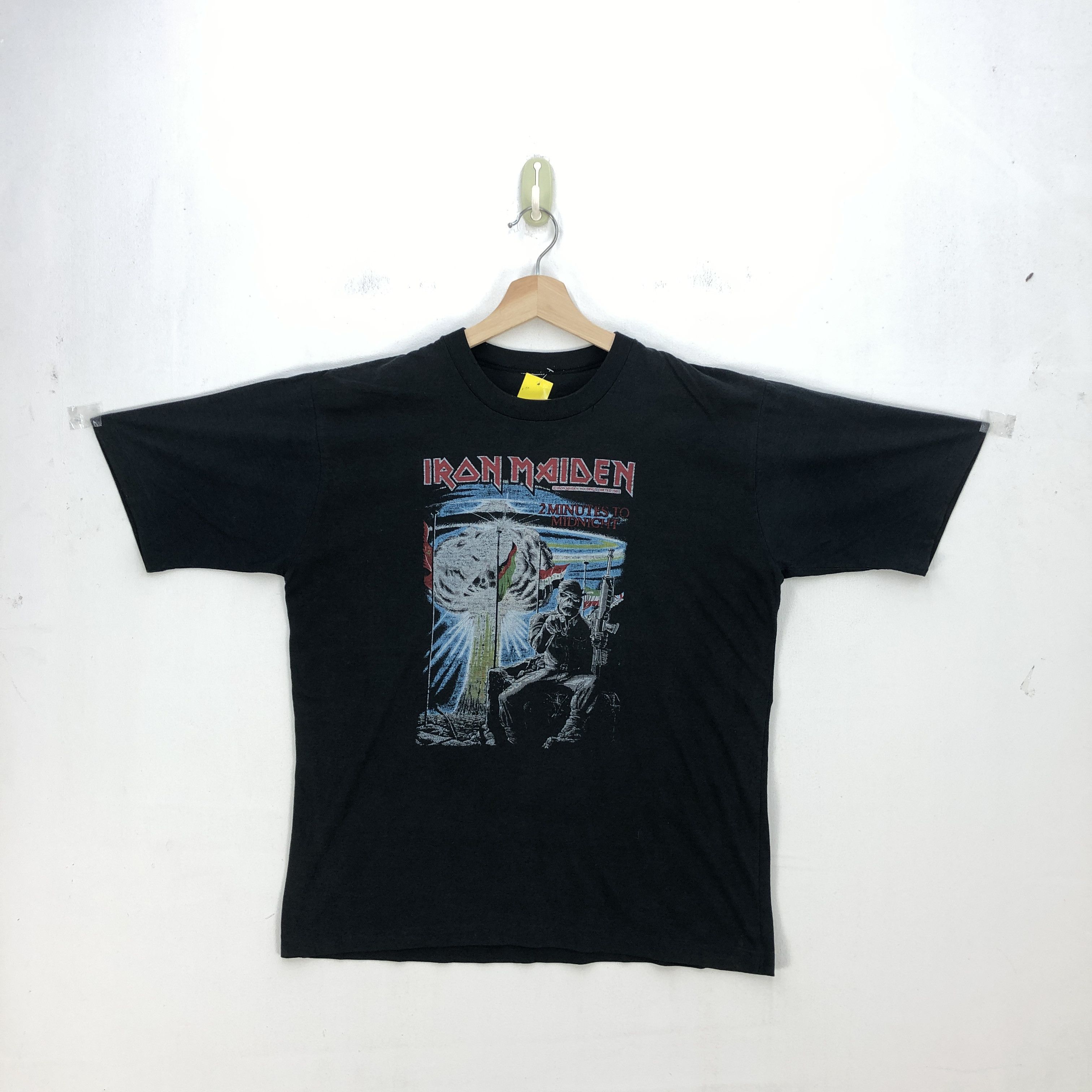 Band Tees × Vintage RARE Vintage 80s Iron Maiden T Shirt 2 Minutes Midnight Tee Size US M / EU 48-50 / 2 - 1 Thumbnail
