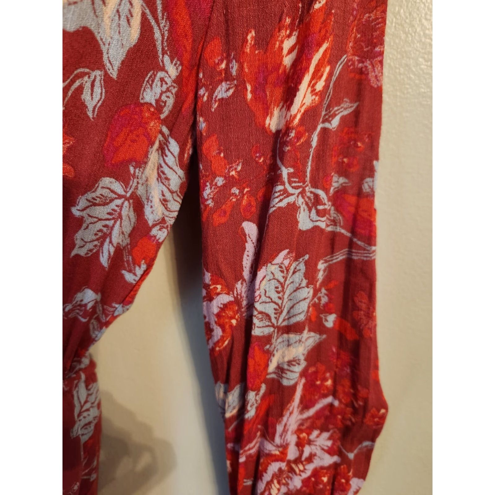Lucky Brand Lucky Brand Floral Boho Hippie Sheath Dress XS Women Multicolor V-Neck Short Casual Size XS / US 0-2 / IT 36-38 - 3 Thumbnail