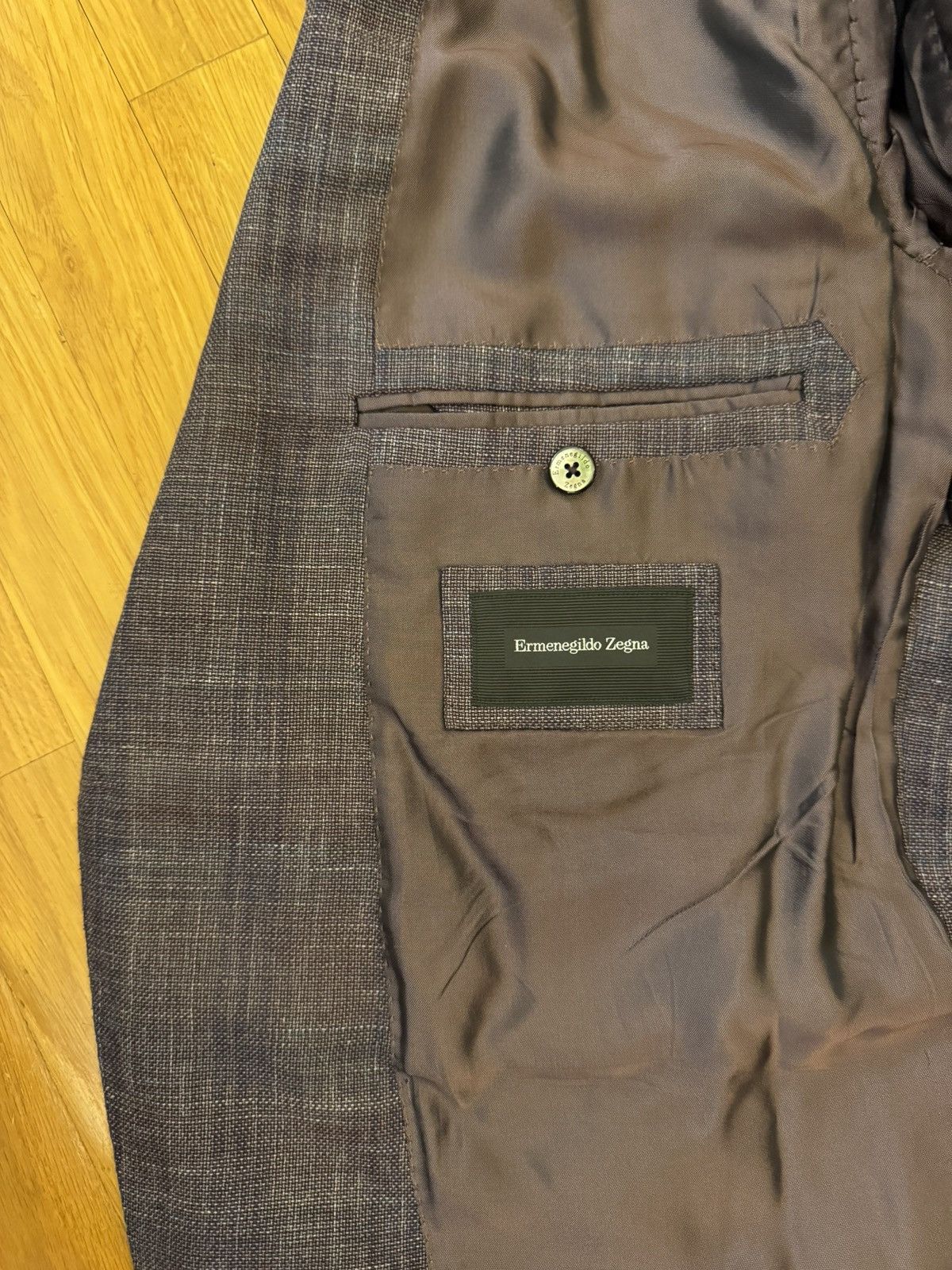 Ermenegildo Zegna Ermenegildo Zegna Milano Easy Wool Silk Linen Blazer (54R) Size 54R - 5 Thumbnail