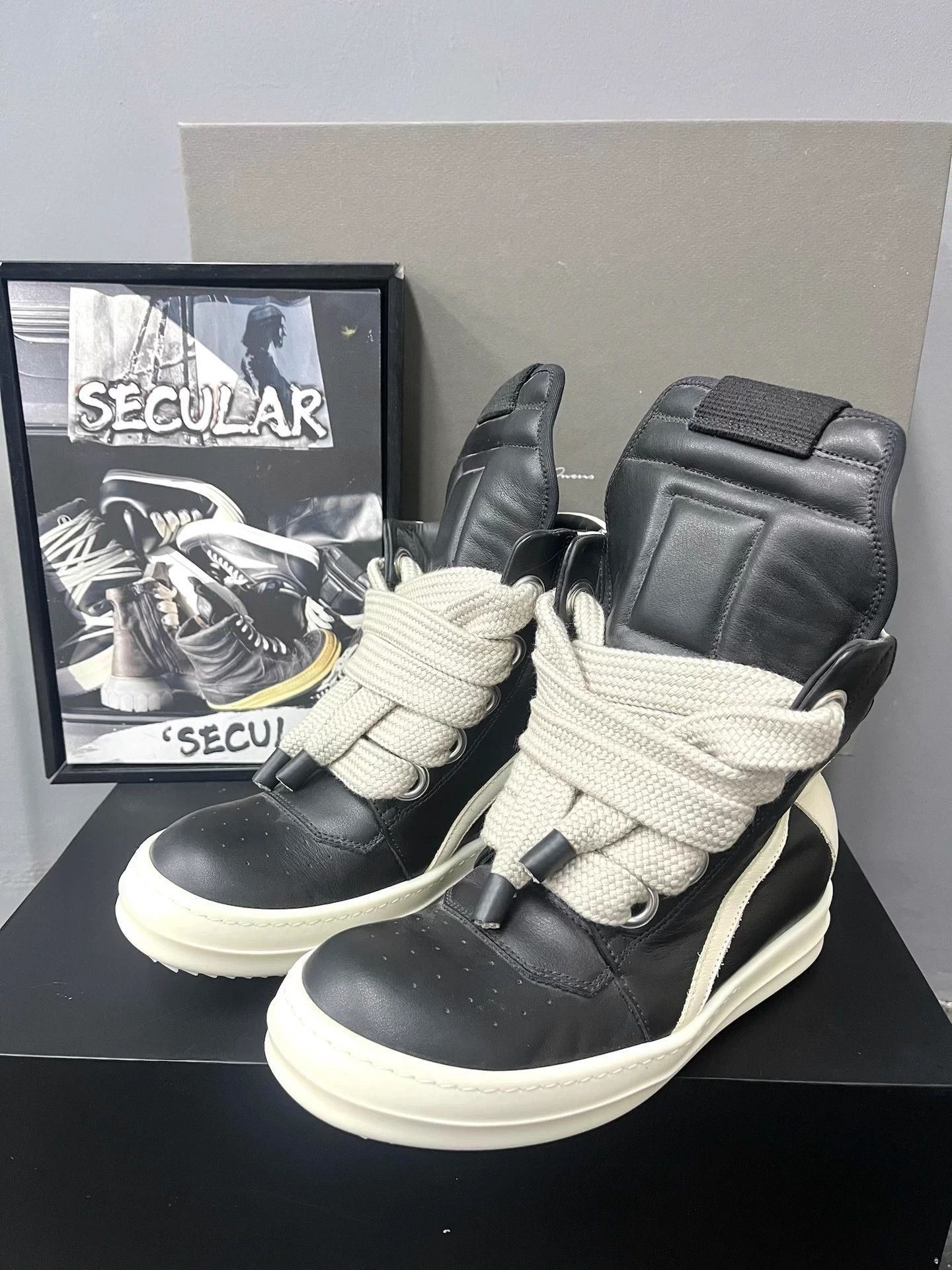 Rick Owens Rick Owens Thick Lace Triangle High-Tops K34 Size US 6 / IT 36 - 1 Thumbnail