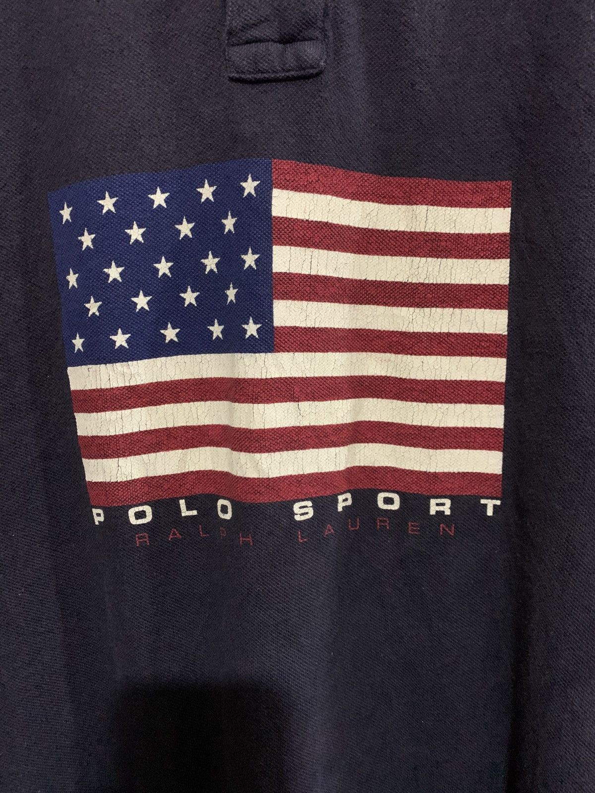 Vintage Vtg Polo Sport Flag Made In Usa ralph lauren flag sumer polo Size US XL / EU 56 / 4 - 5 Thumbnail
