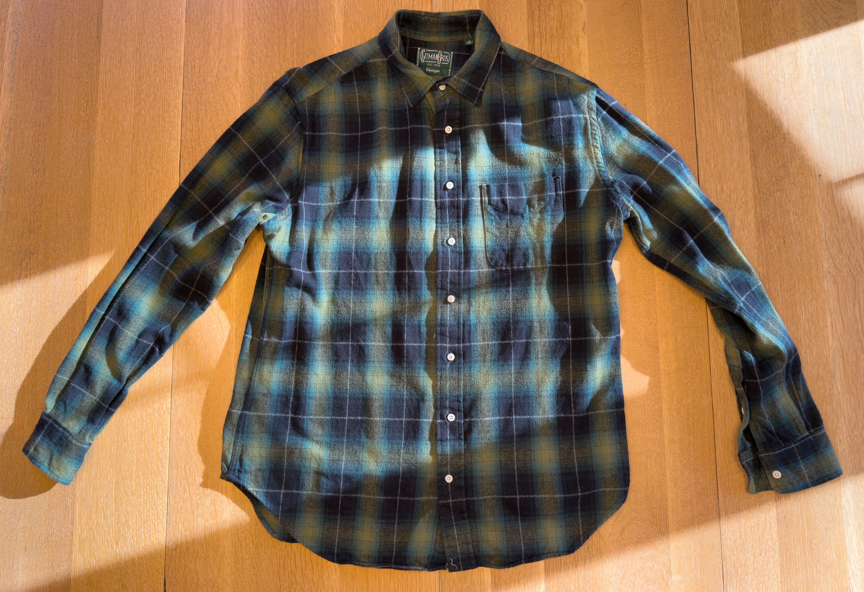 Gitman Bros. Vintage Shaggy Flannel in Navy Melange Size US L / EU 52-54 / 3 - 1 Thumbnail