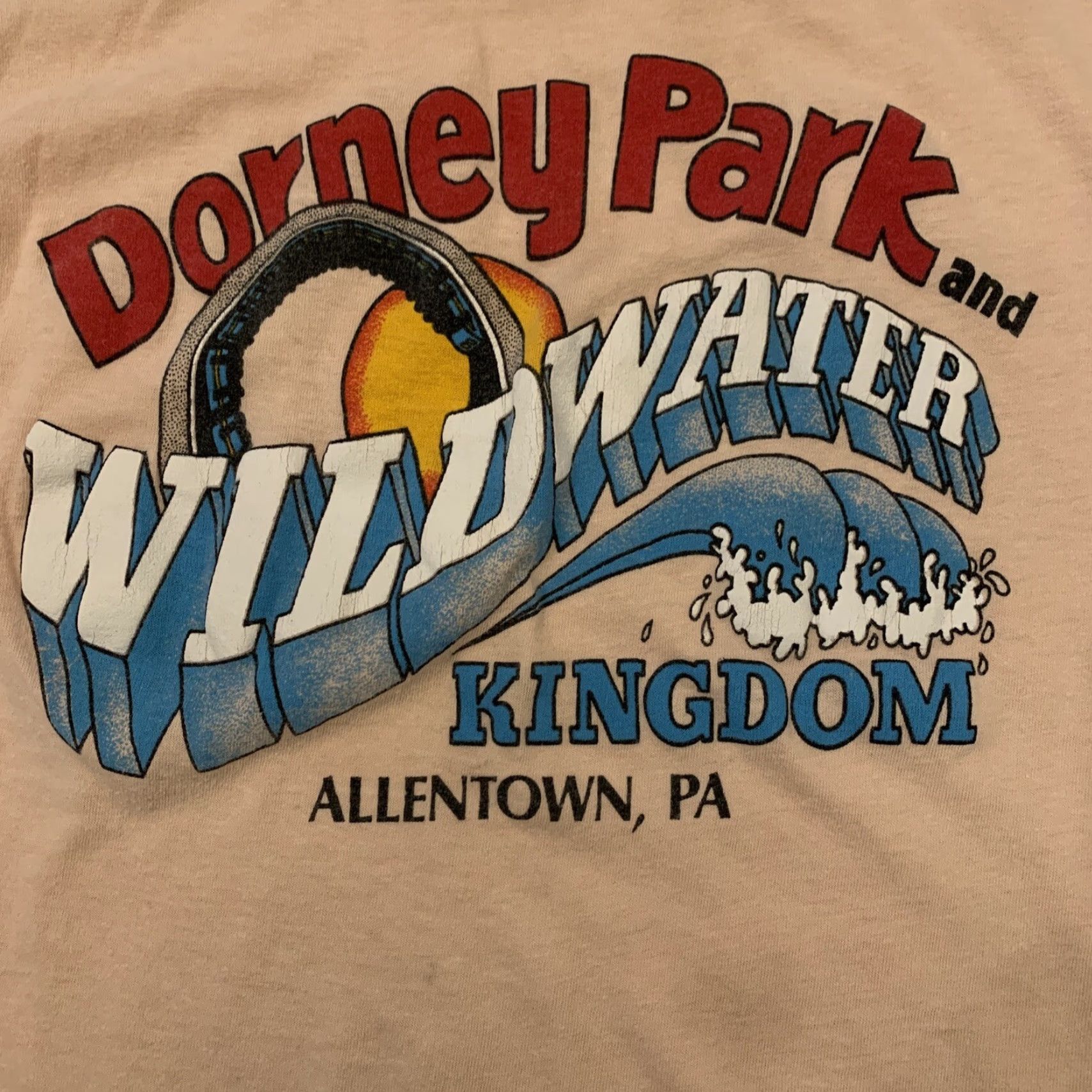 Vintage VINTAGE Dorney Park & Wild Water Kingdom T Shirt Size S Adult Pink Stitch Single Stitch Streetwise Shirt Men Size US S / EU 44-46 / 1 - 2 Thumbnail