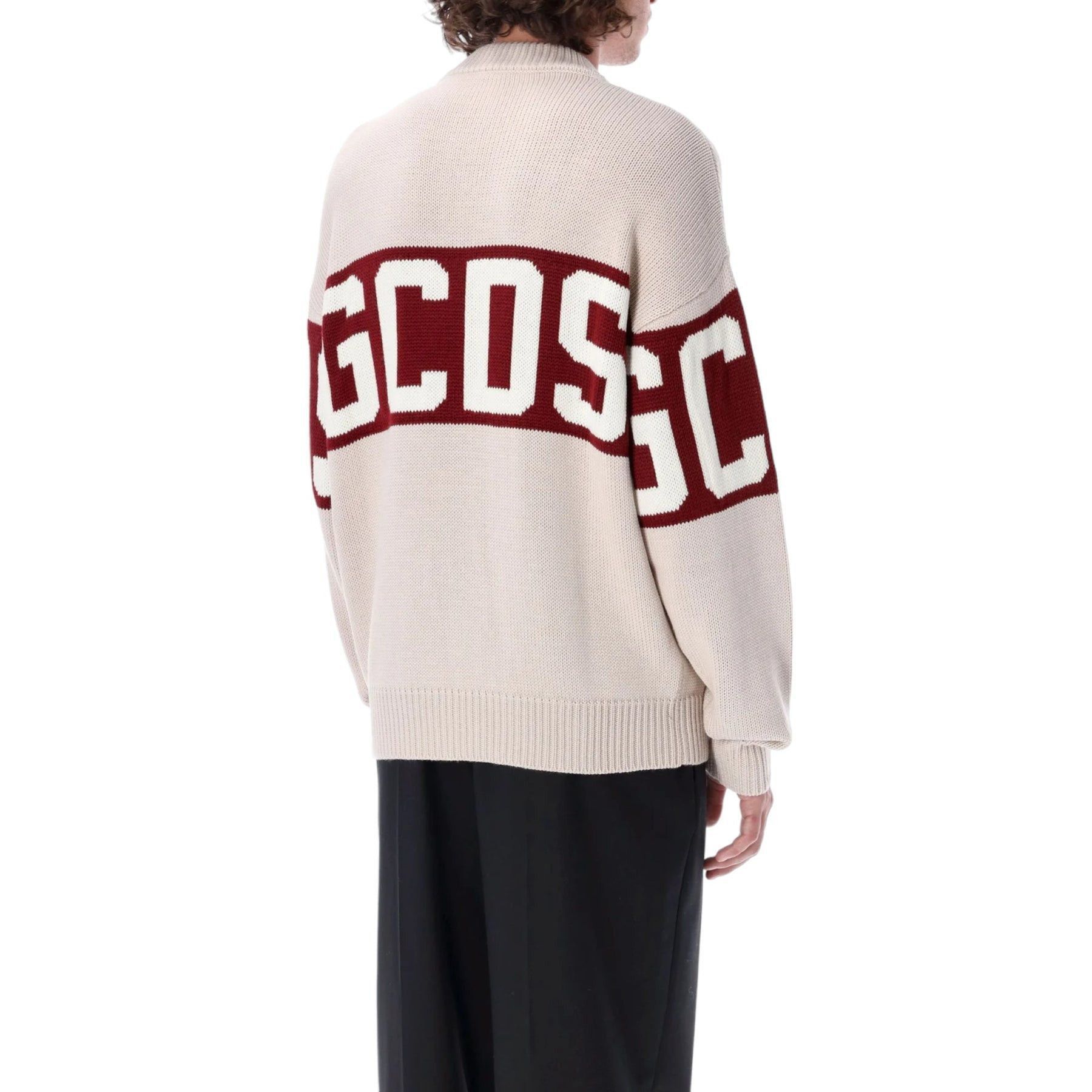 Wool Logo Band Sweater Beige Red 1XL -, Men's — image 4 of 5