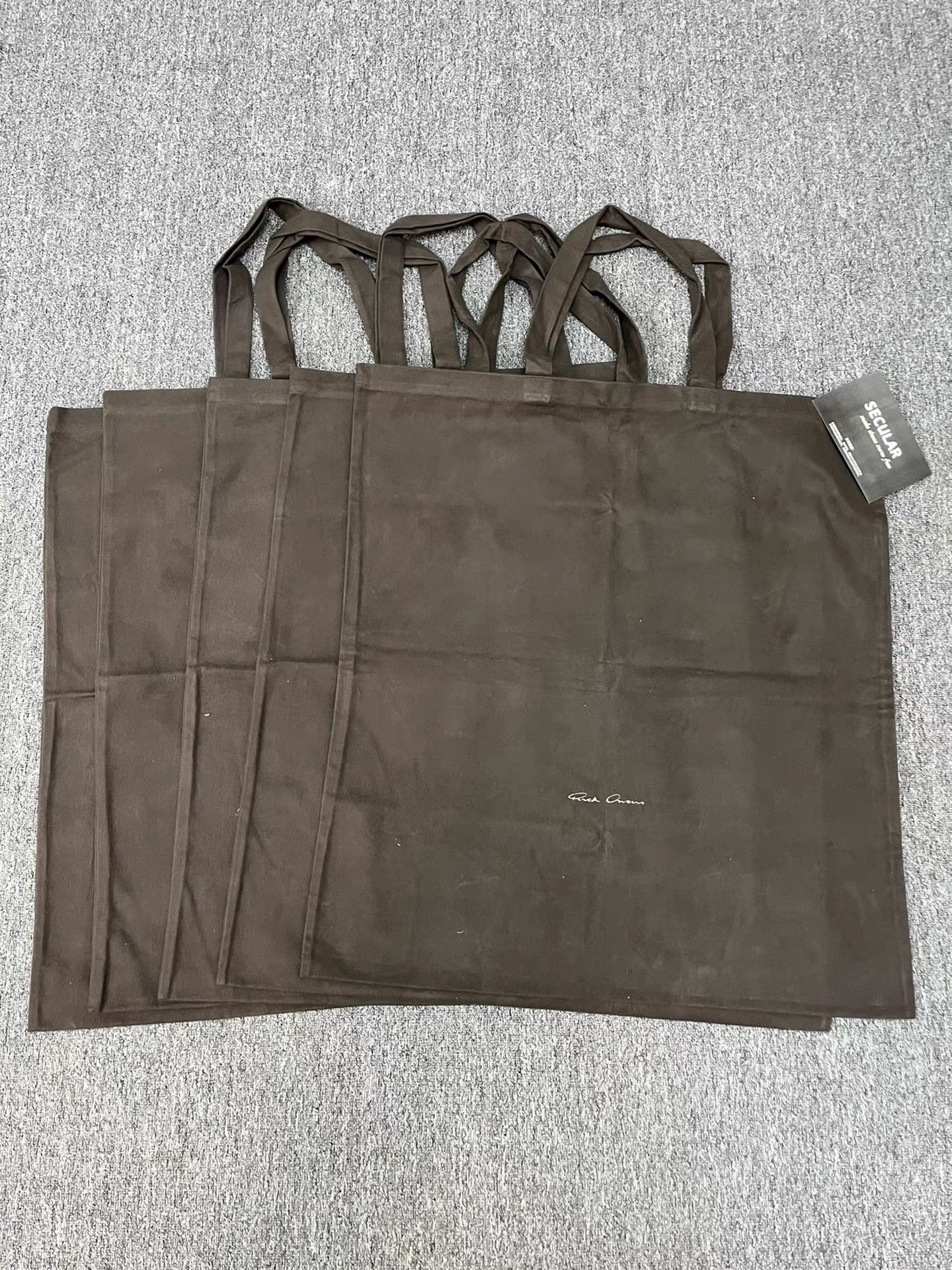 Rick Owens Rick Owens Mainline White Embroidered XL Canvas Tote K34 Size ONE SIZE - 1 Thumbnail