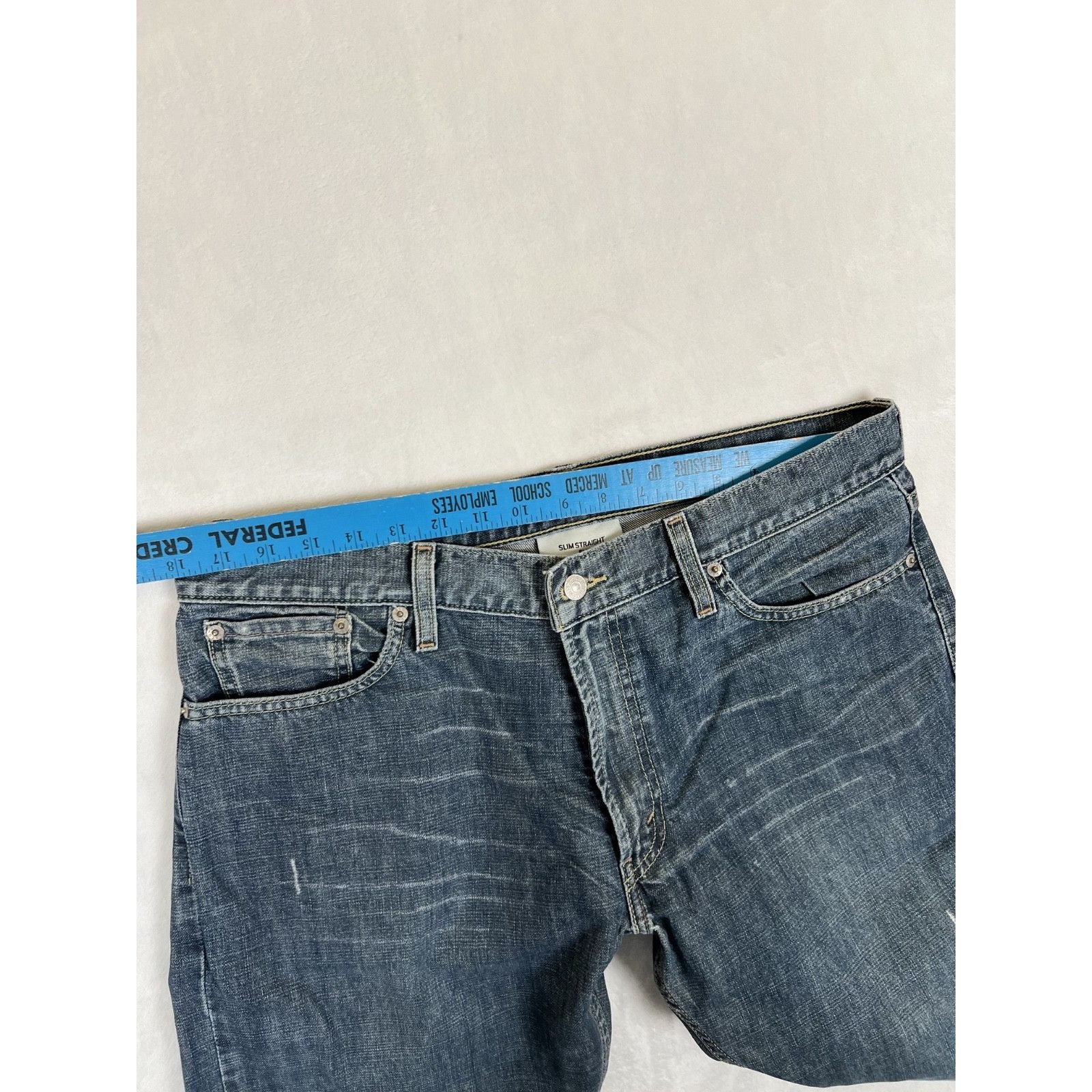 Levi's Levi's 514 Blue Denim Jeans Size 36x30 Slim Straight Dark Wa Size US 36 / EU 52 - 4 Thumbnail