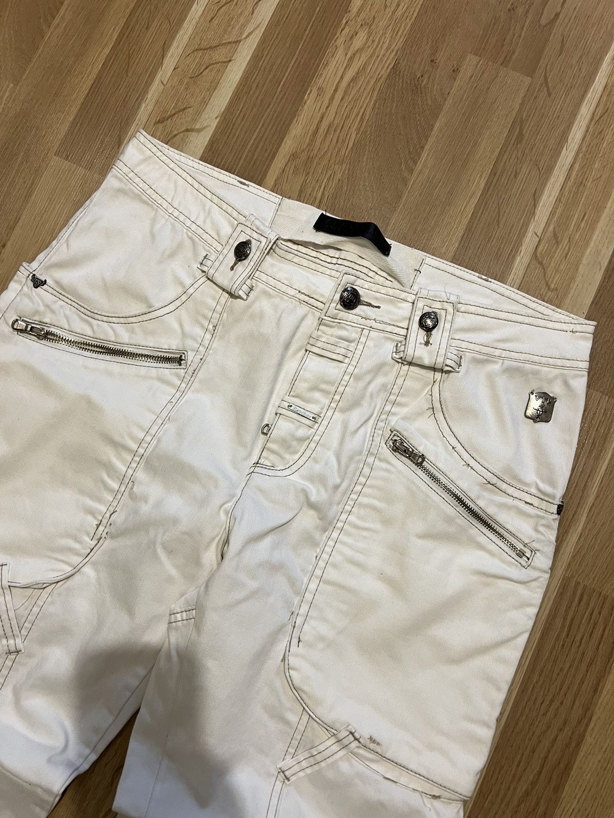 Hysteric Glamour × Japanese Brand × Vintage VINTAGE JUNYA WATANABE BALENCIAGA STYLE CARGO PANTS WHITE Size US 34 / EU 50 - 5 Thumbnail