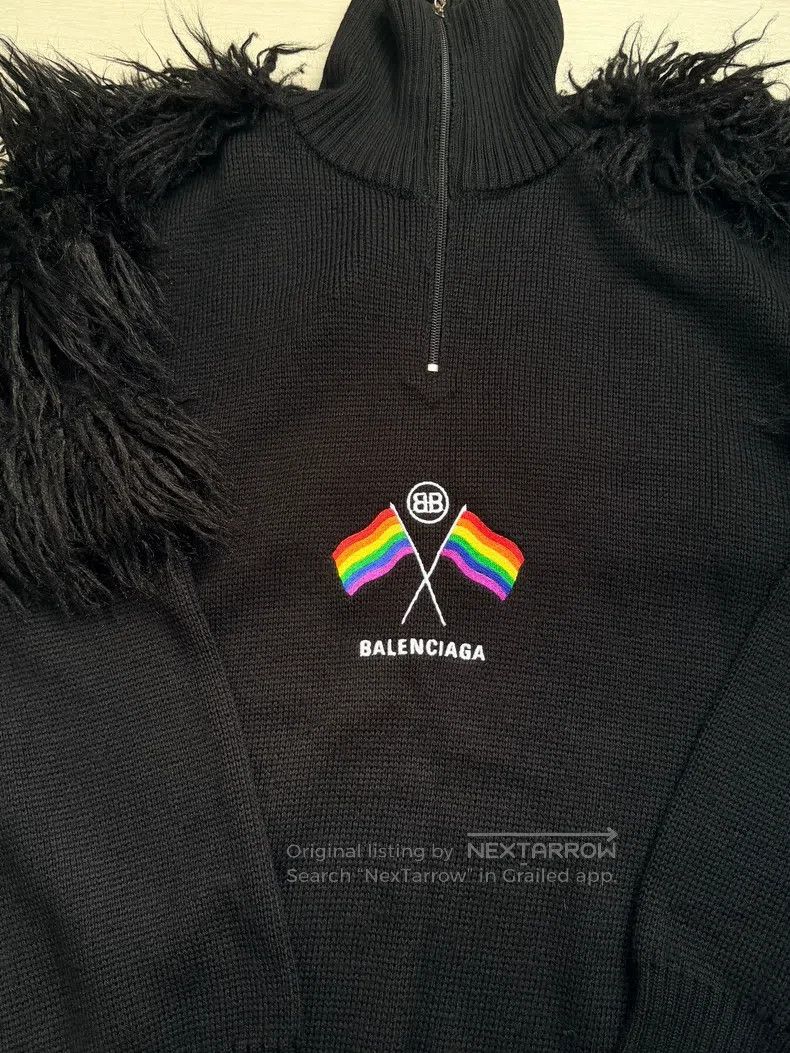 Balenciaga Balenciaga Colorful Flag Sweater Size US S / EU 44-46 / 1 - 2 Thumbnail