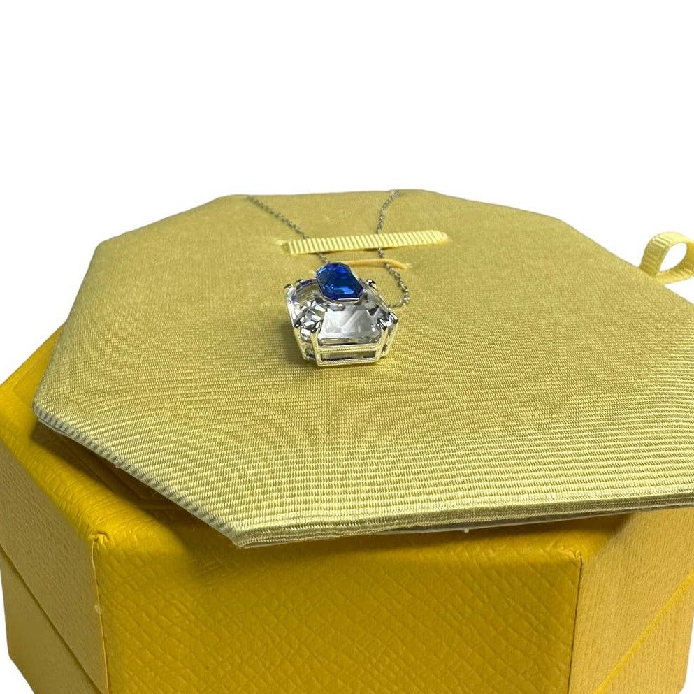 Swarovski Swarovski Chroma Octagon cut, Blue, Rhodium plated Necklace Size ONE SIZE - 7 Thumbnail
