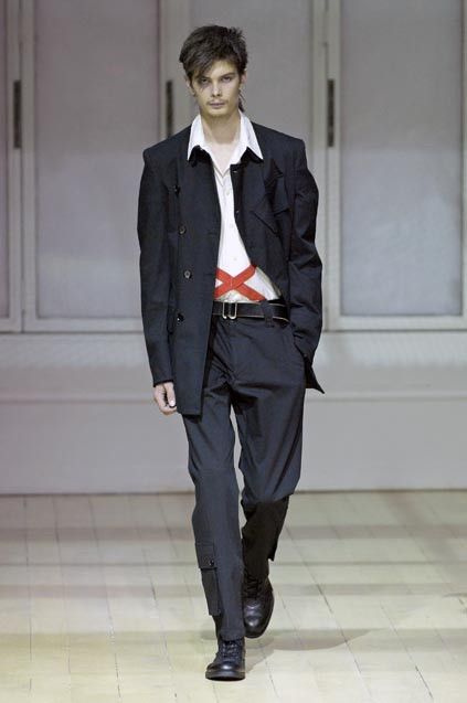Yohji Yamamoto SS08 Runway Look 1 Red "X" Button Up Shirt Size US S / EU 44-46 / 1 - 2 Thumbnail