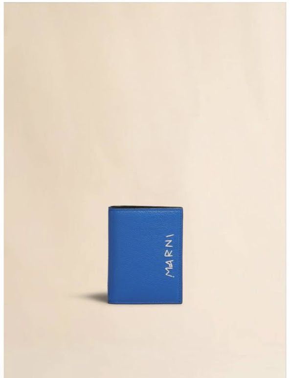 Marni o1w1db10326 Size: OS/Leather Bifold Wallet in Blue Size ONE SIZE - 1 Thumbnail