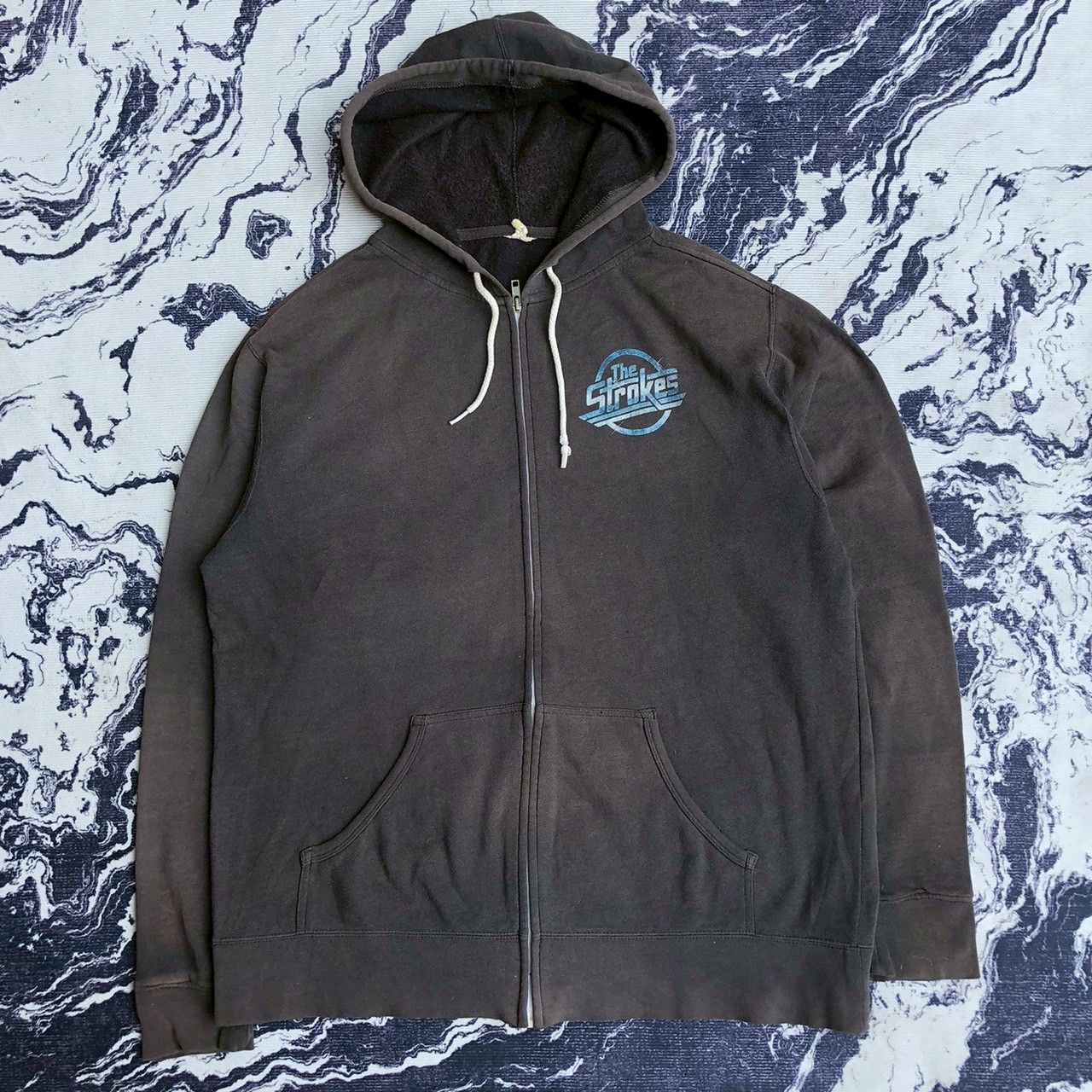 Band Tees The Strokes 2000s Faded Zip Hoodie w/ Back Graphic Size US L / EU 52-54 / 3 - 4 Thumbnail
