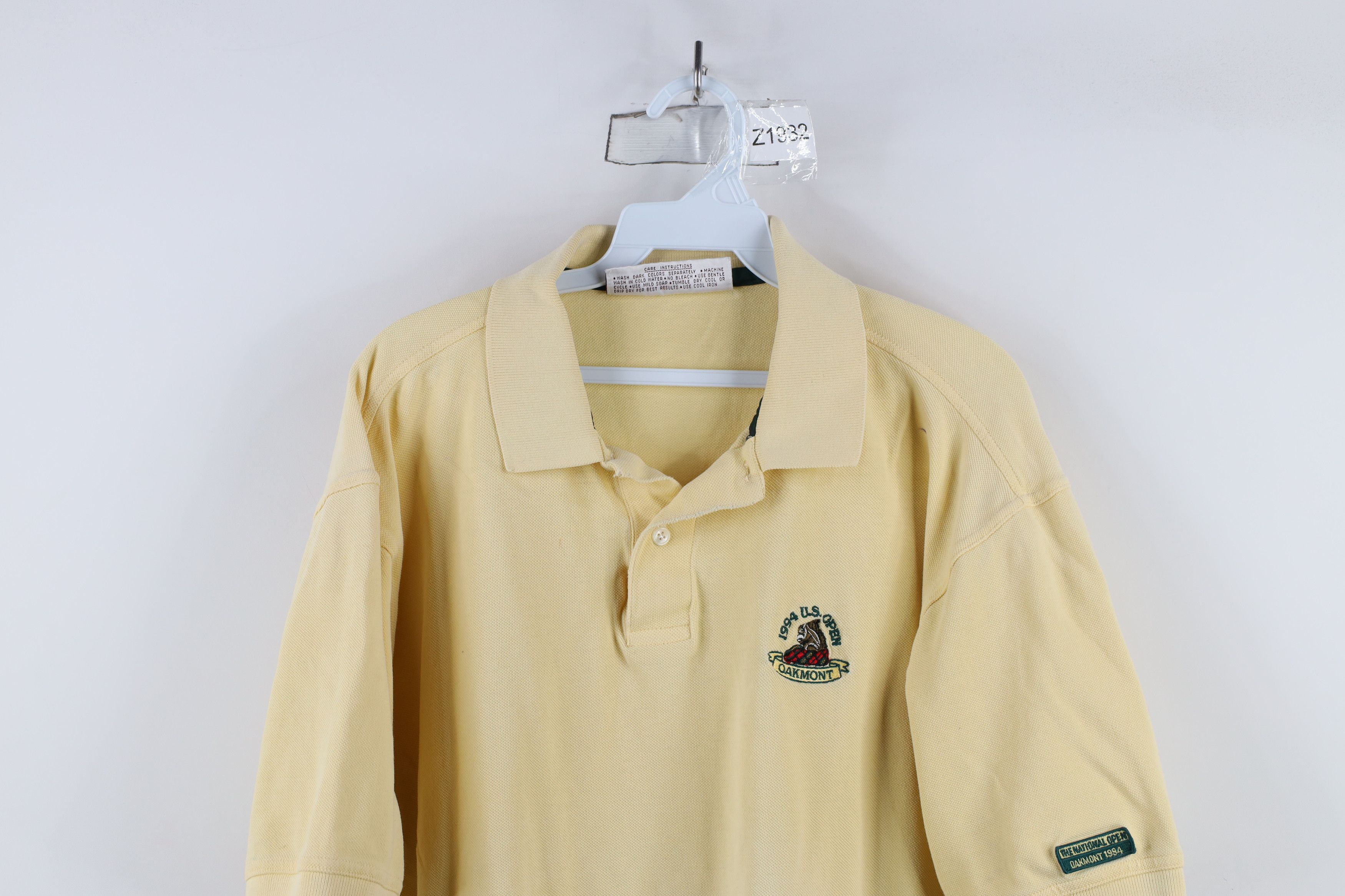 Vintage Vintage 90s 1994 US Open Oakmont Golfing Polo Shirt Yellow Size US L / EU 52-54 / 3 - 2 Thumbnail