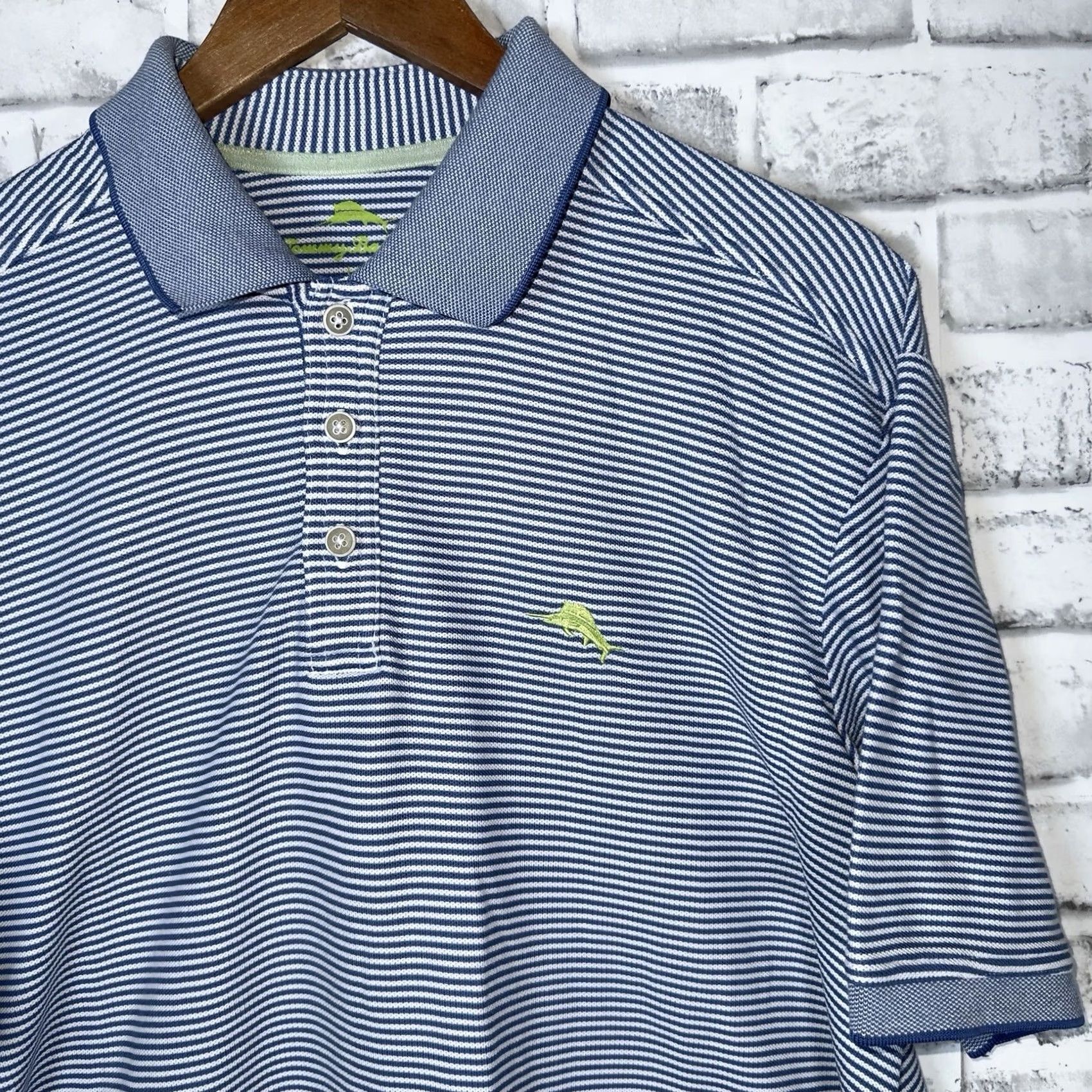 Tommy Bahama Tommy Bahama Polo Shirt Striped Multicolor Supima Cotton Blend Mens Size L Size US L / EU 52-54 / 3 - 2 Thumbnail