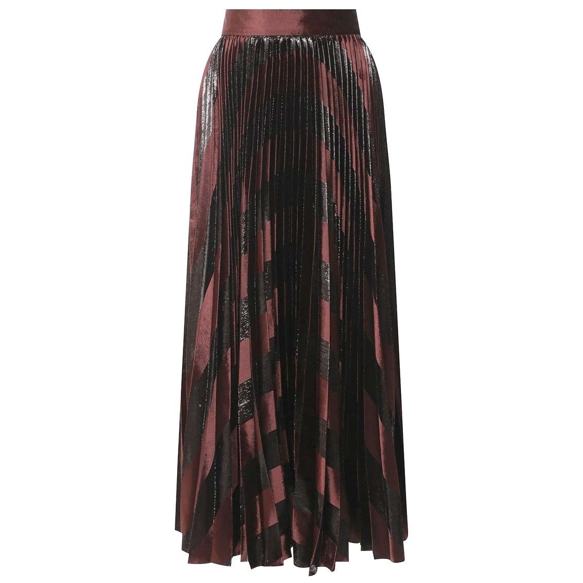 Dolce & Gabbana Dolce & Gabbana Brown Metallic Velvet Pleated Long Skirt 36 Size 25" / US 0 / IT 36 - 4 Thumbnail