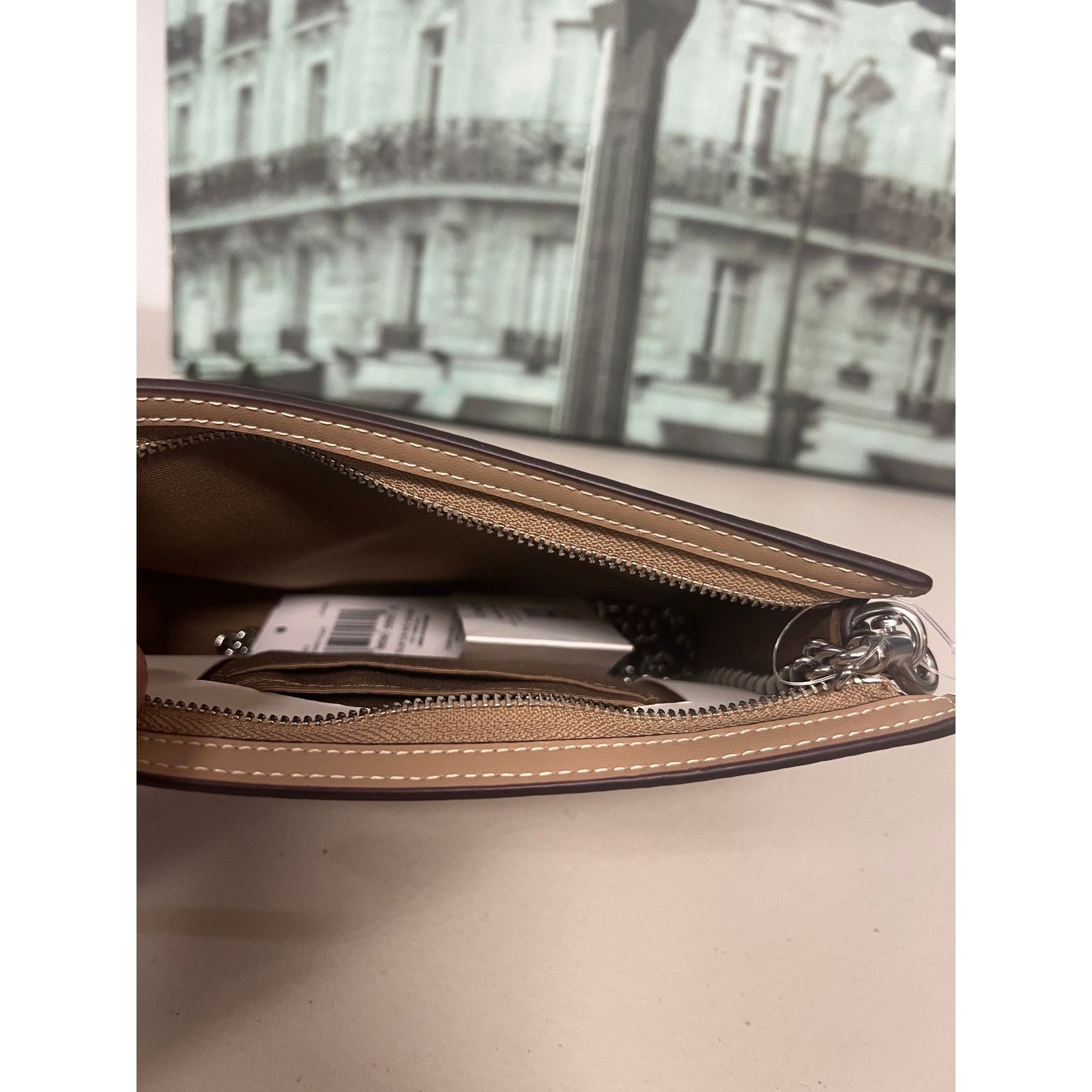 Coach Coach CW204 Slim Crossbody Bag In Signature Canvas IN TAUPE Size ONE SIZE - 6 Thumbnail