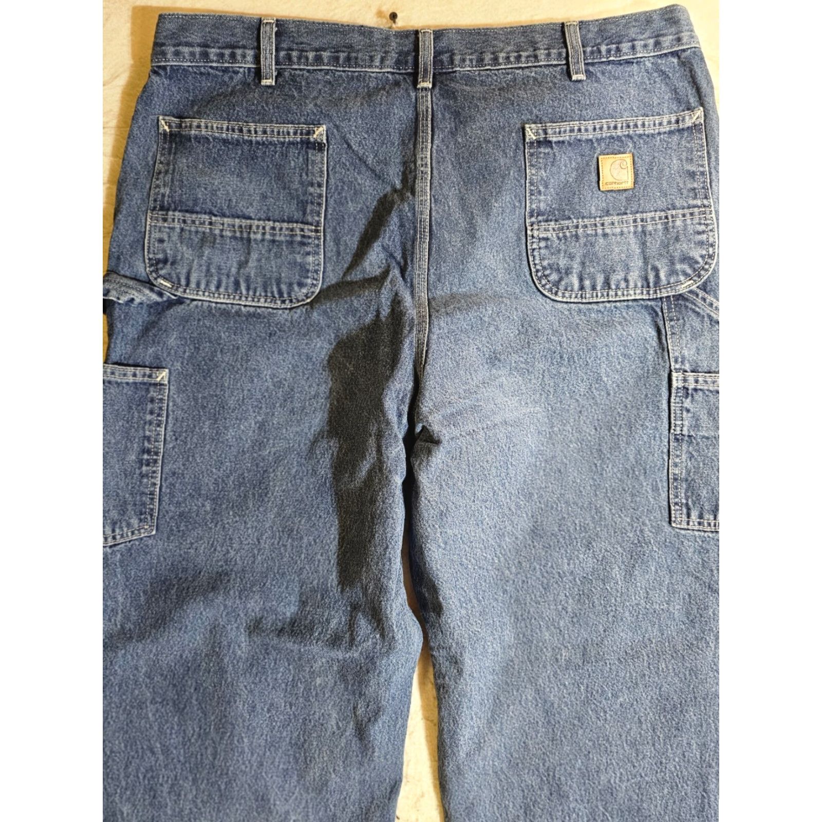 Carhartt VINTAGE Carhartt B13 DST Carpenter Denim Jeans Mens 42x32 Blue Medium Wash Size US 42 / EU 58 - 3 Thumbnail