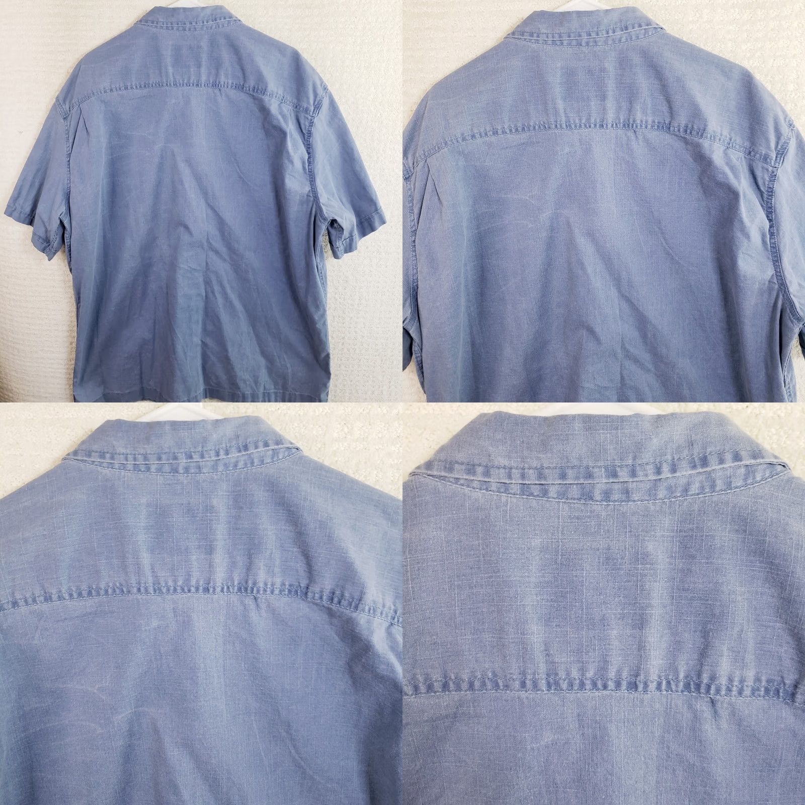 Vintage St. John’s Bay Shirt Denim Chambray Blue Short Sleeve Button-Up Pocket Buttons Mens XXL Regular Size 2XL Suitable for Fall Spring Men Size US XXL / EU 58 / 5 - 8 Thumbnail