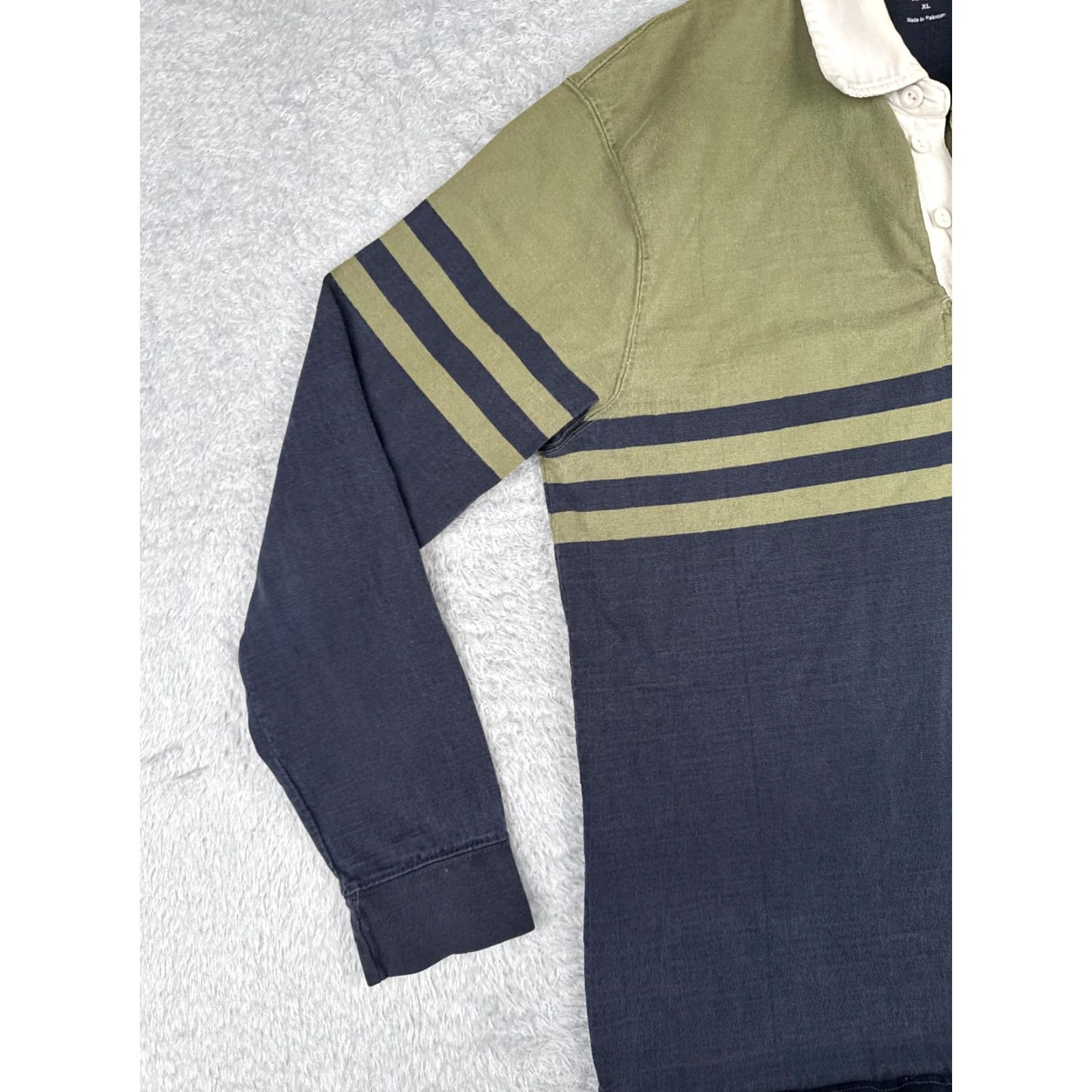 Vintage VINTAGE Sonoma Polo Shirt Men XL Green Blue Long Sleeve Rugby Jersey Slim Fit Size US XL / EU 56 / 4 - 3 Thumbnail