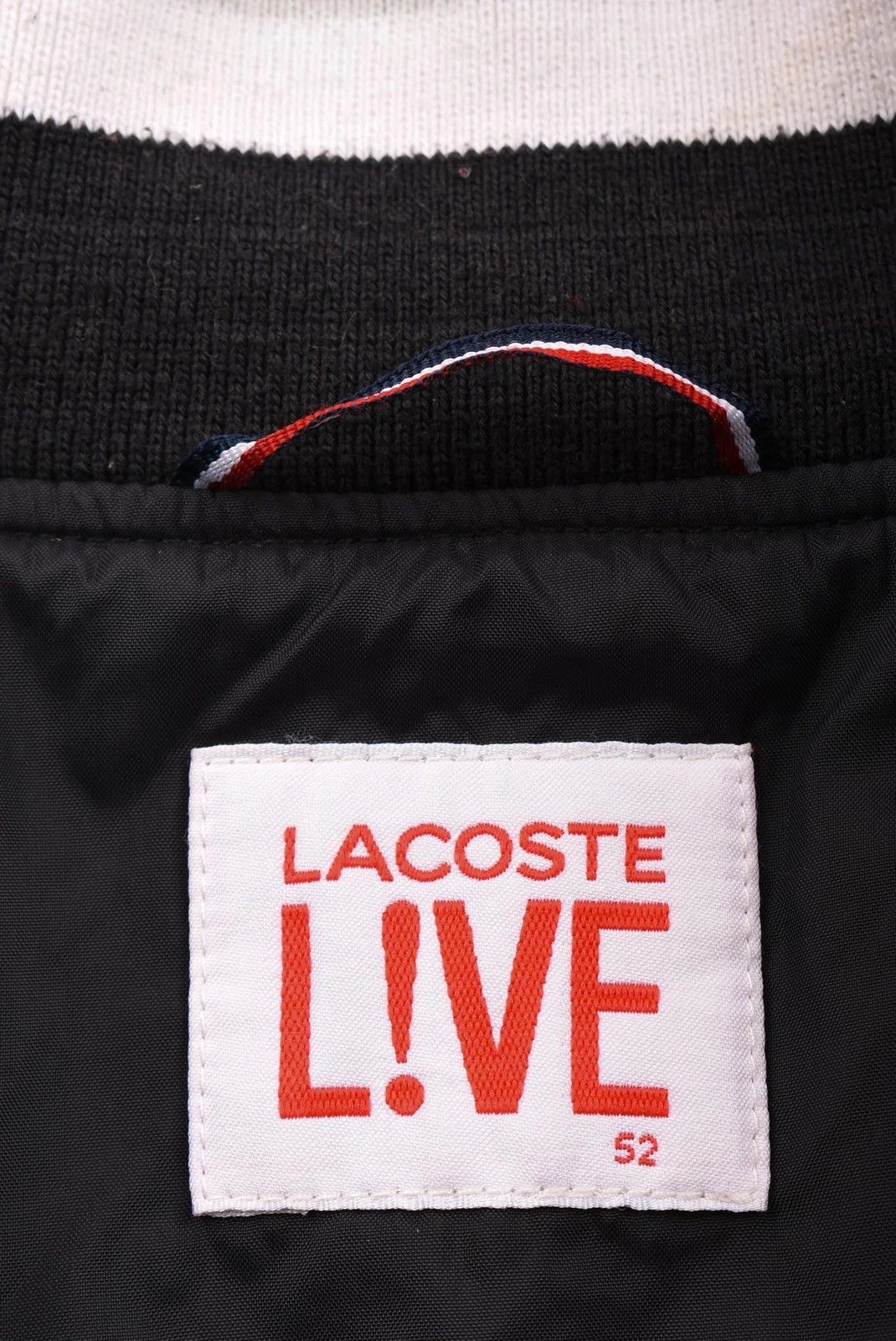 Lacoste Lacoste L!VE Black Nylon Varsity Jacket Size L Size US L / EU 52-54 / 3 - 3 Thumbnail