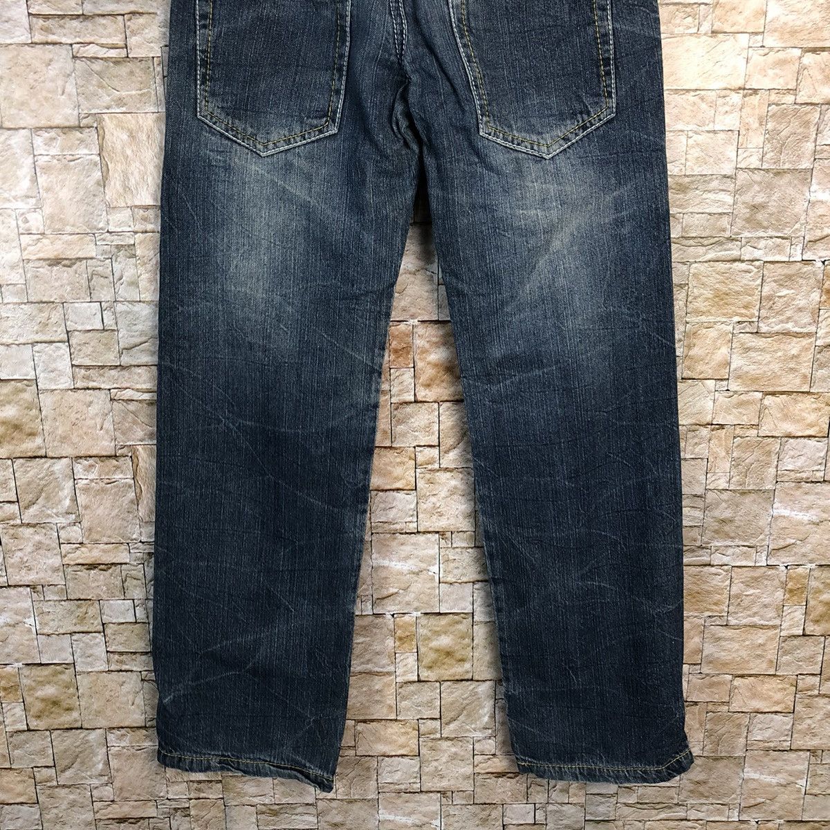 Japanese Brand Lang Rock Blue Double Waist Blue Denim Pants #A447 Size US 28 / EU 44 - 16 Thumbnail